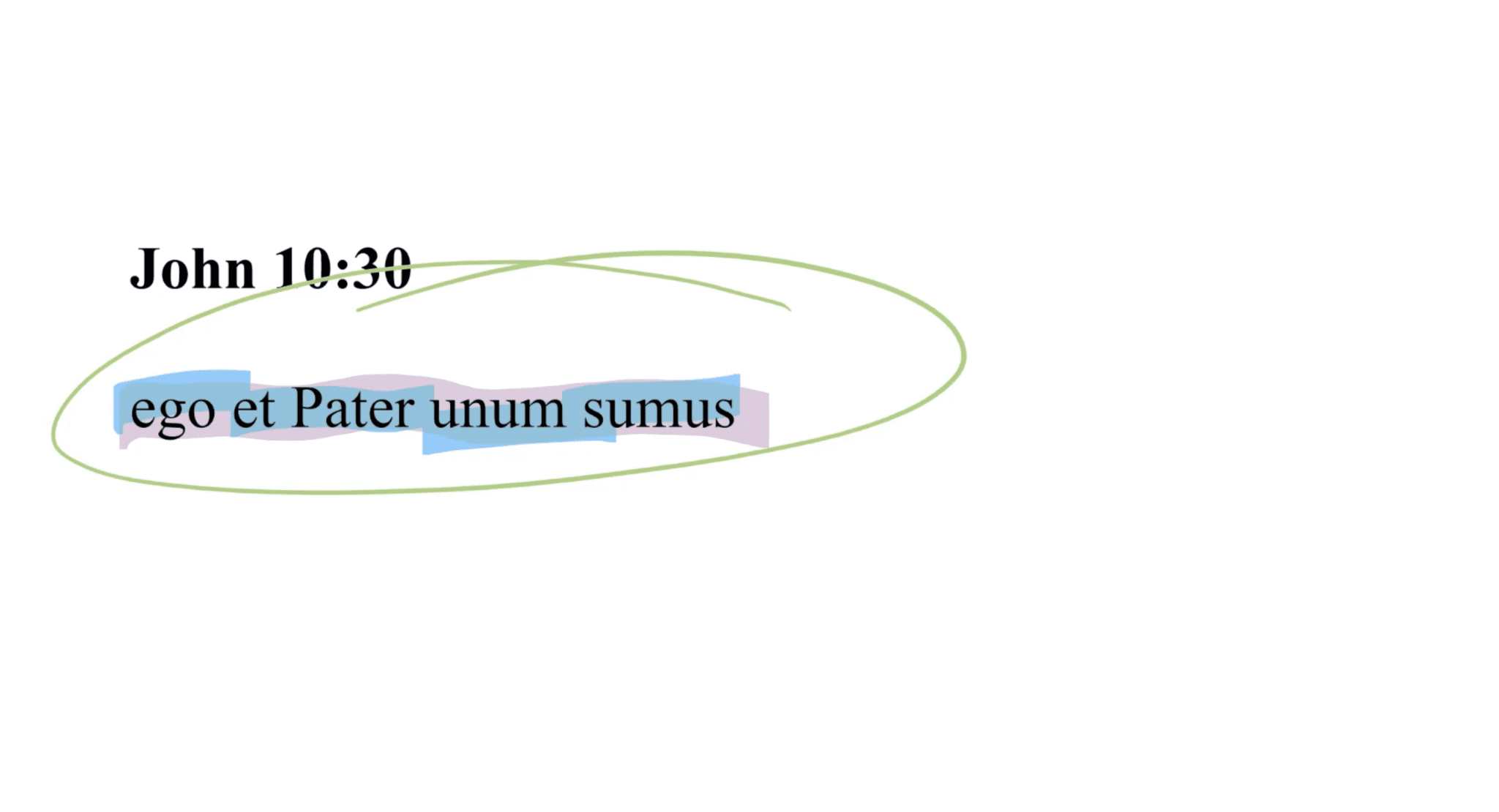 John 10:30 Latin Vulgate