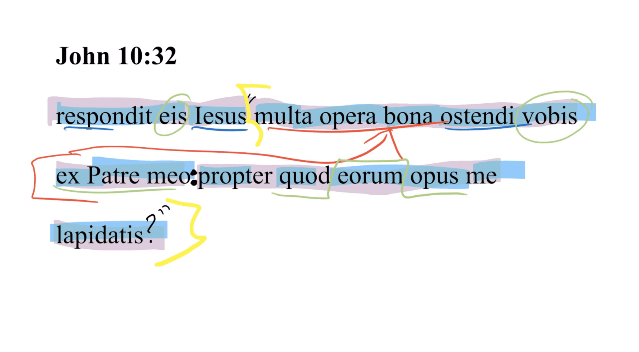 John 10:32 Latin Vulgate