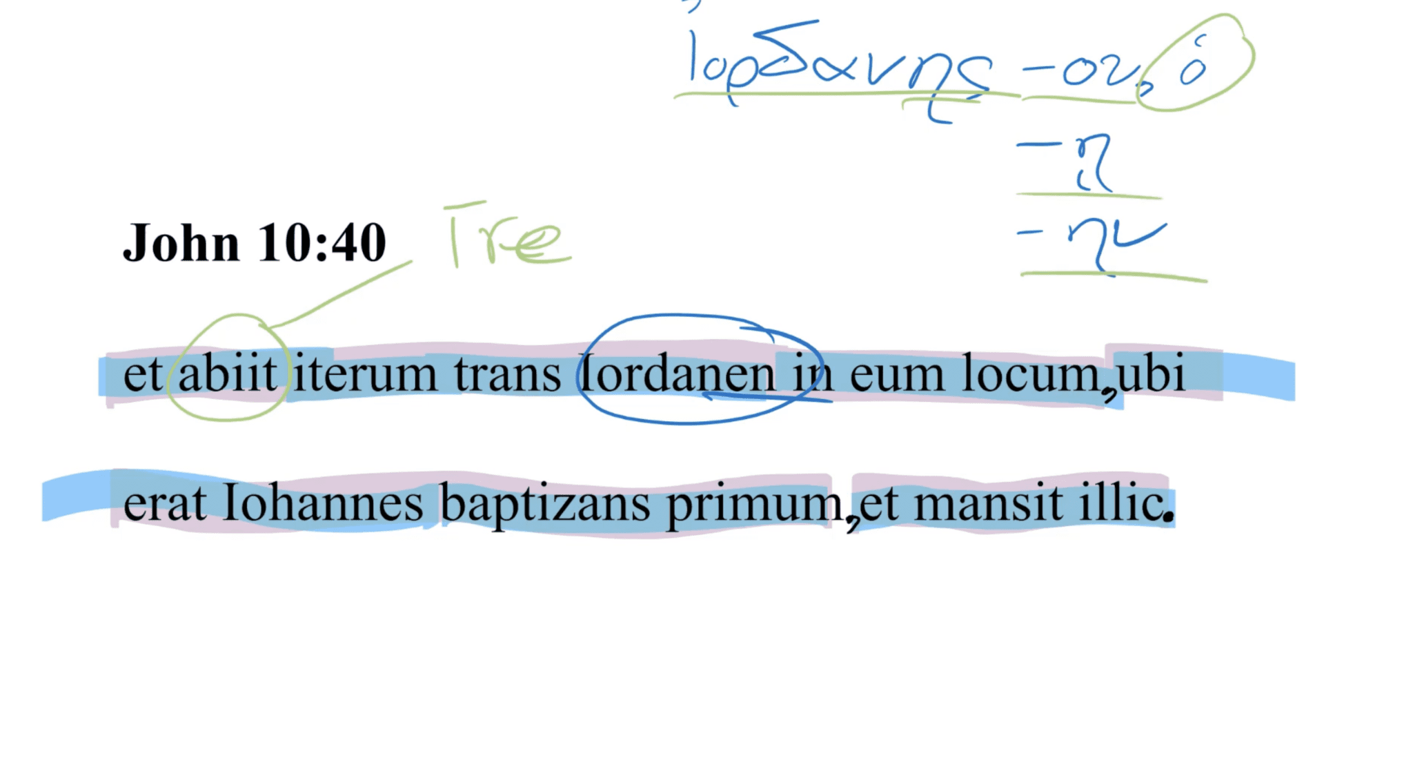 John 10:40 Latin Vulgate