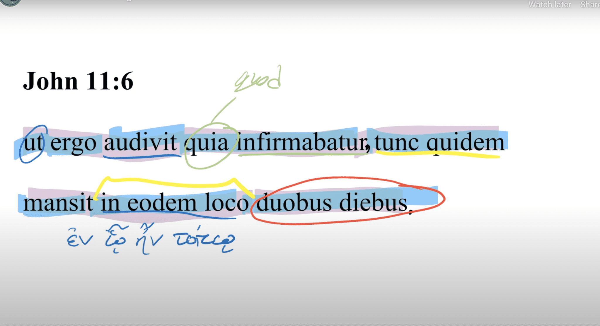 John 11:6 Latin Vulgate