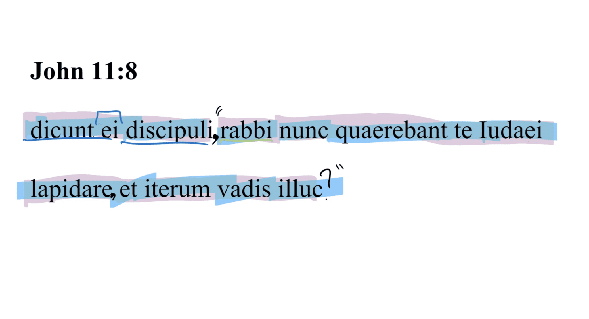 John 11:8 Latin Vulgate
