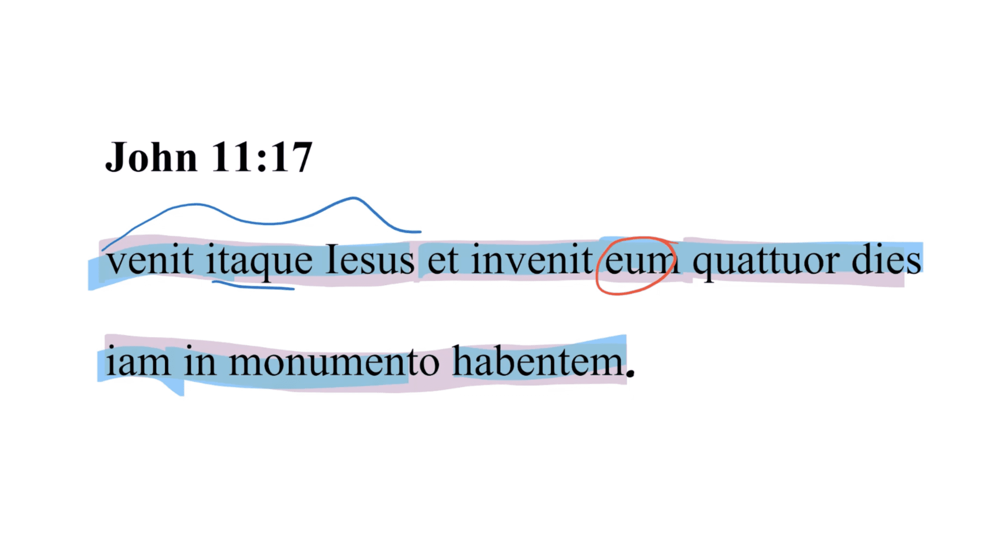 John 11:17 Latin Vulgate
