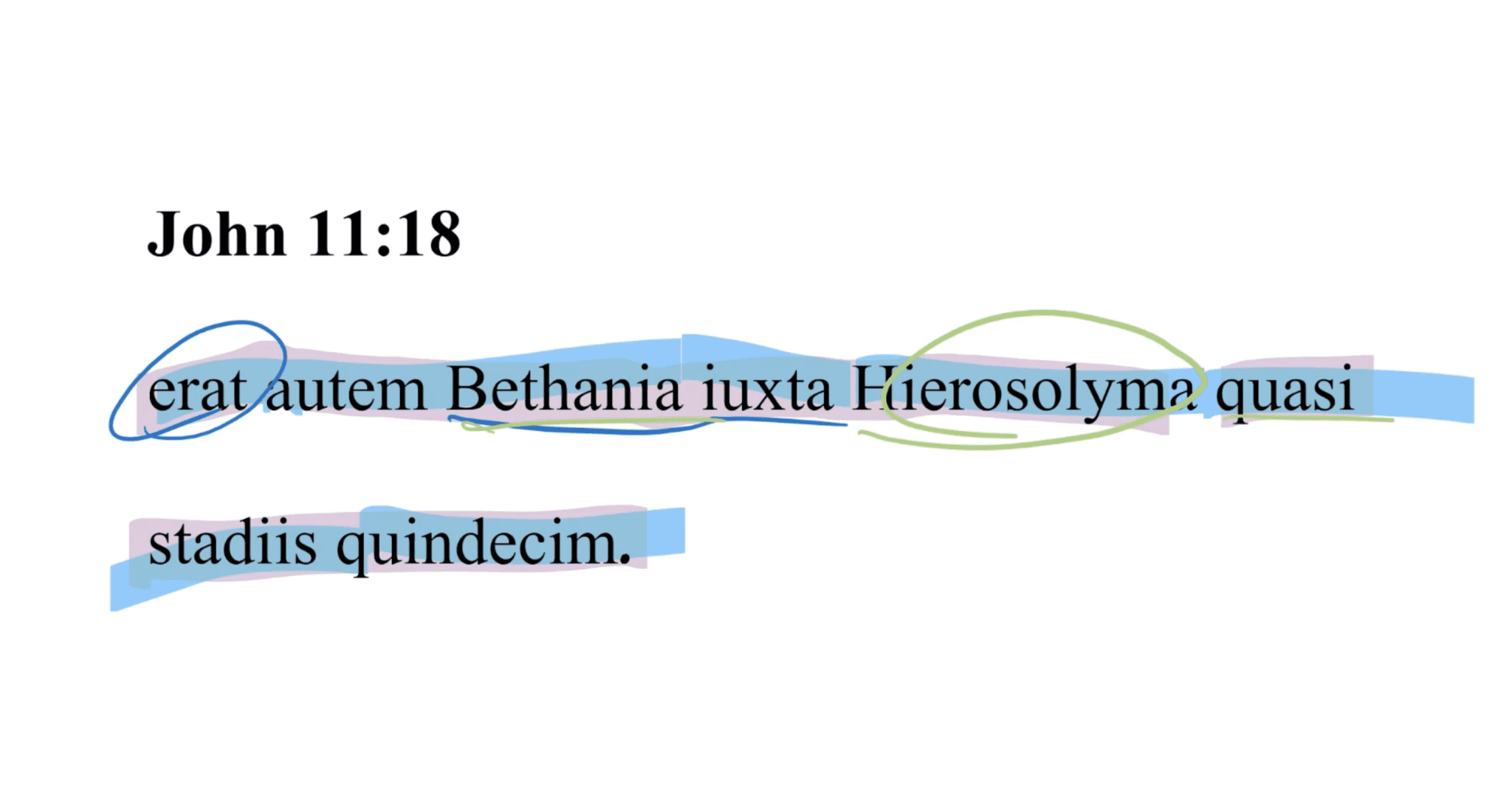 John 11:18 Latin Vulgate