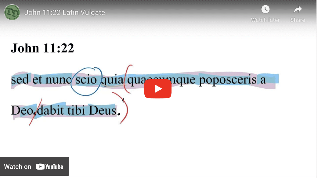 John 11:22 Latin Vulgate