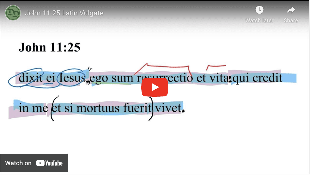 John 11:25 Latin Vulgate