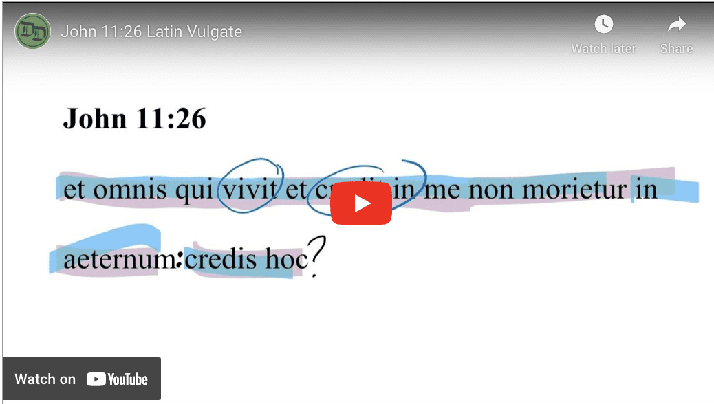 John 11:26 Latin Vulgate
