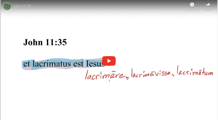 John 11:35 Latin Vulgate