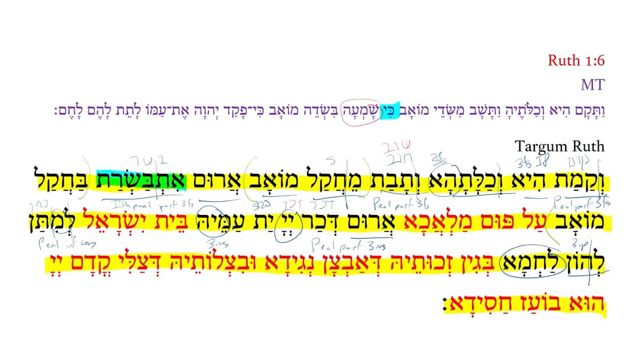 TR Ruth 1:6a