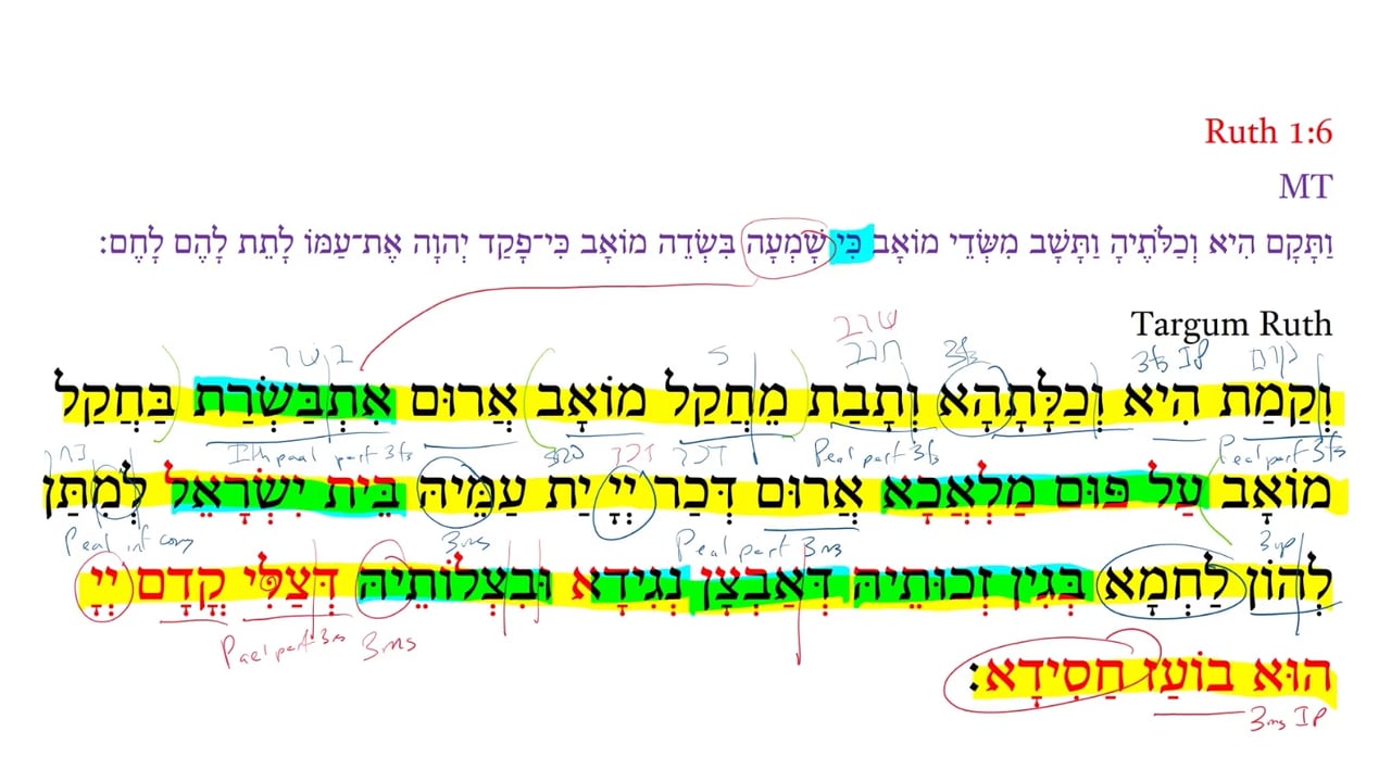 TR Ruth 1:6b