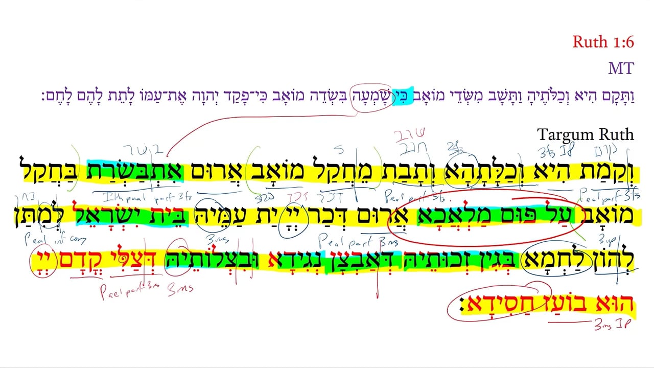 TR Ruth 1:6c