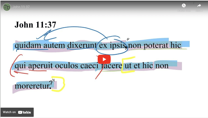 John 11:37 Latin Vulgate