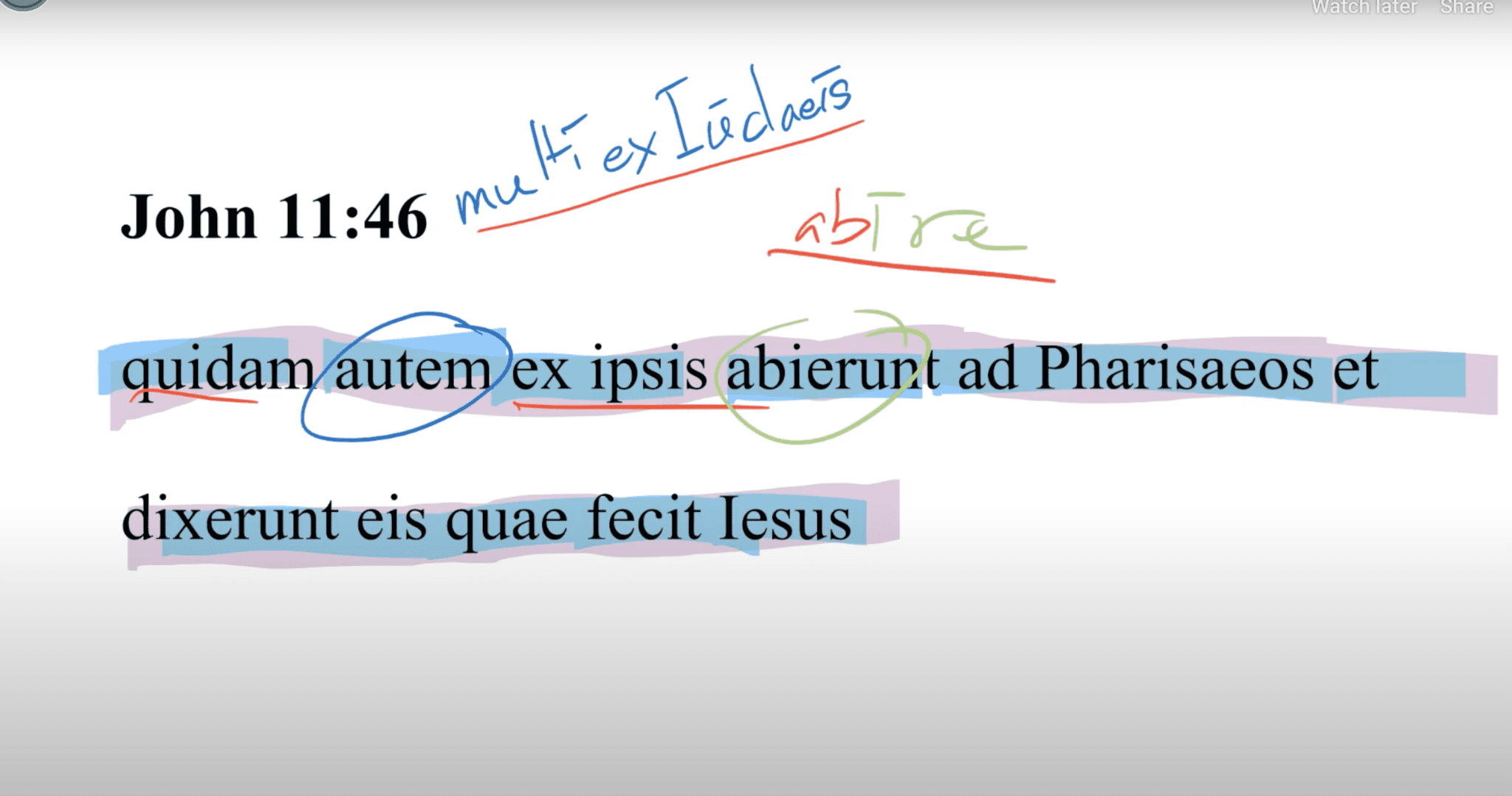 John 11:46 Latin Vulgate