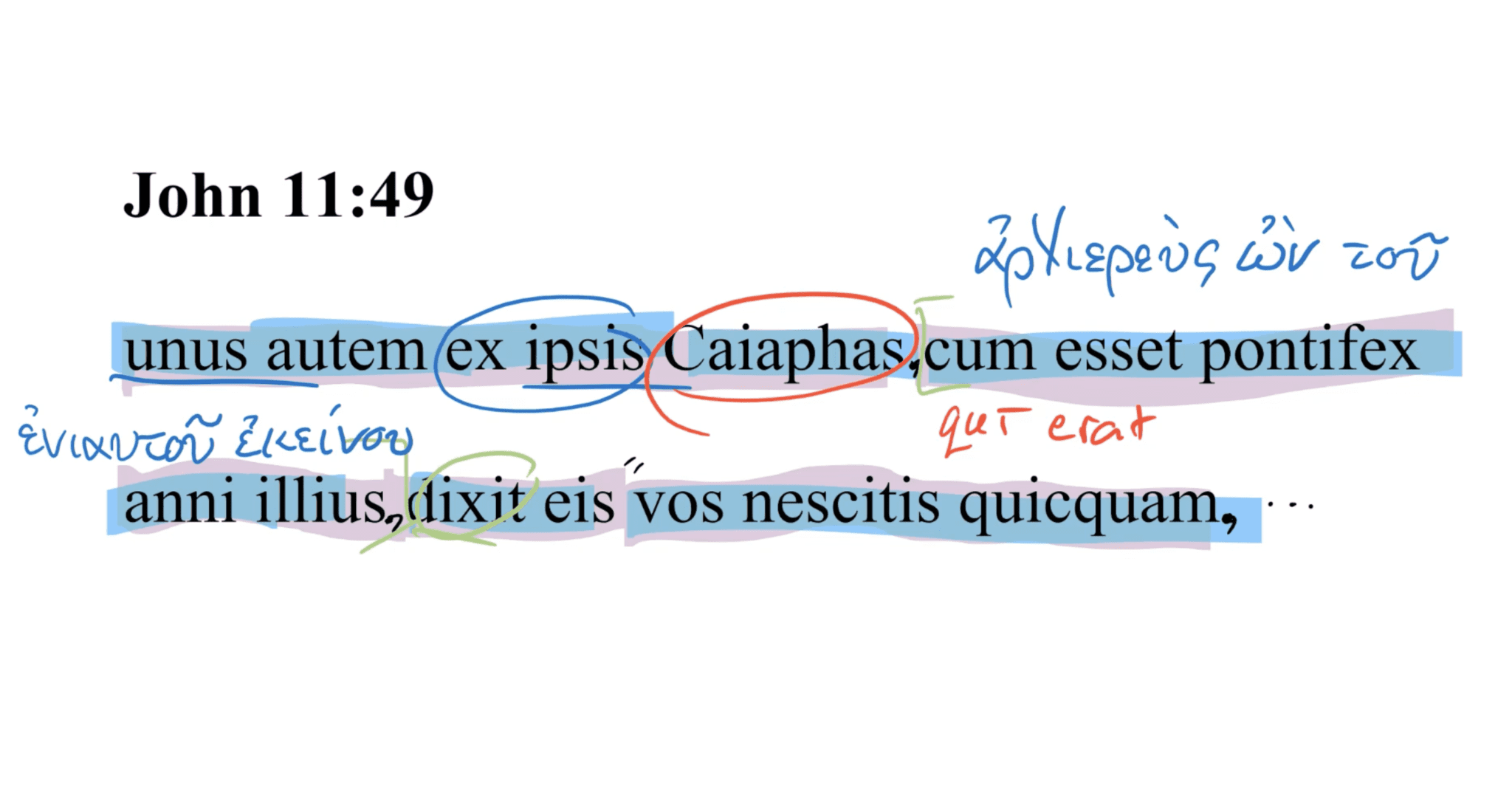 John 11:49 Latin Vulgate
