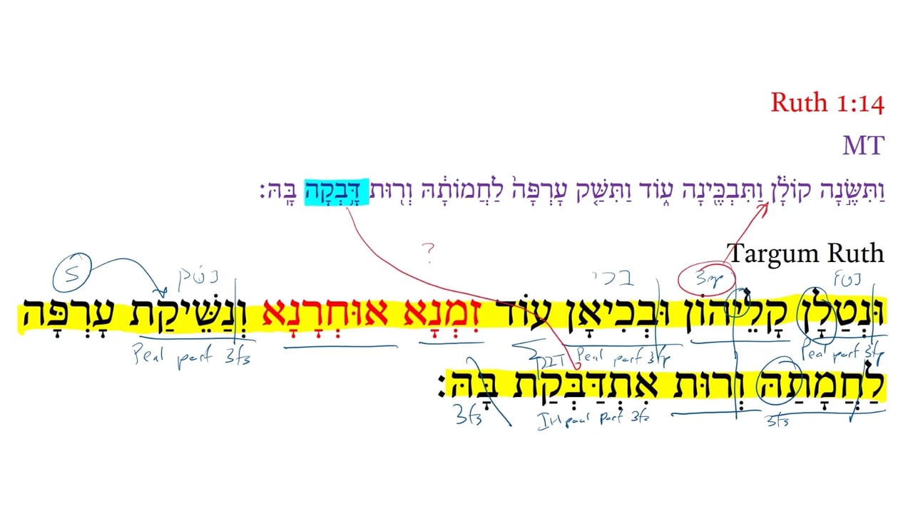 TR Ruth 1:14a