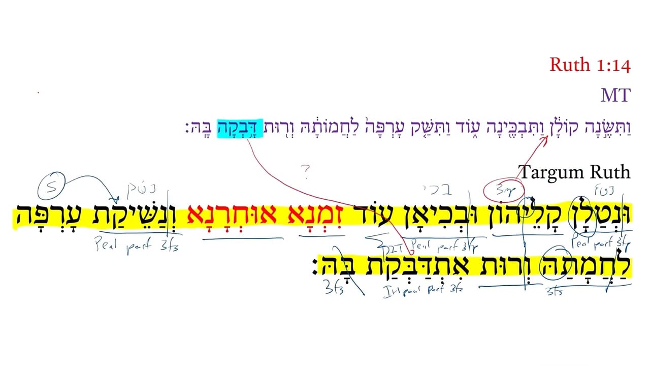 TR Ruth 1:14b