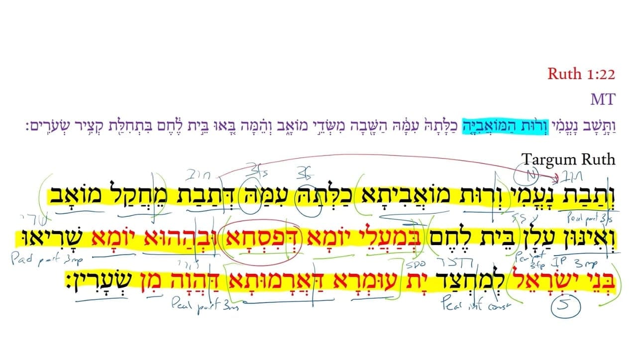 TR Ruth 1:22b