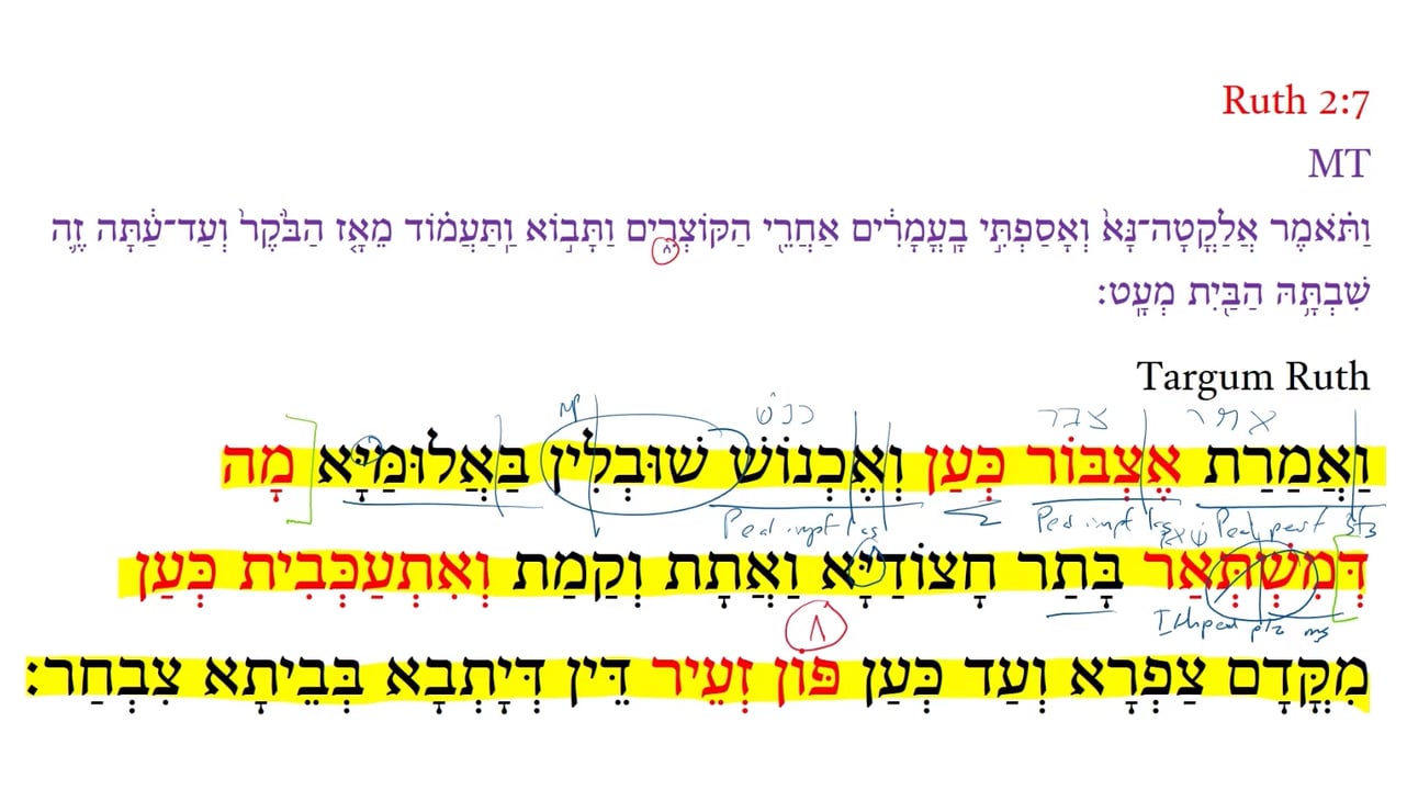 TR Ruth 2:7a