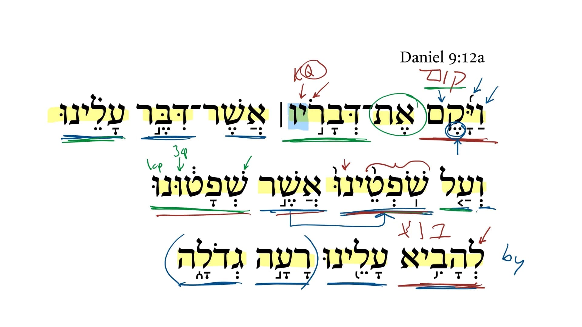 Daniel 9:12a