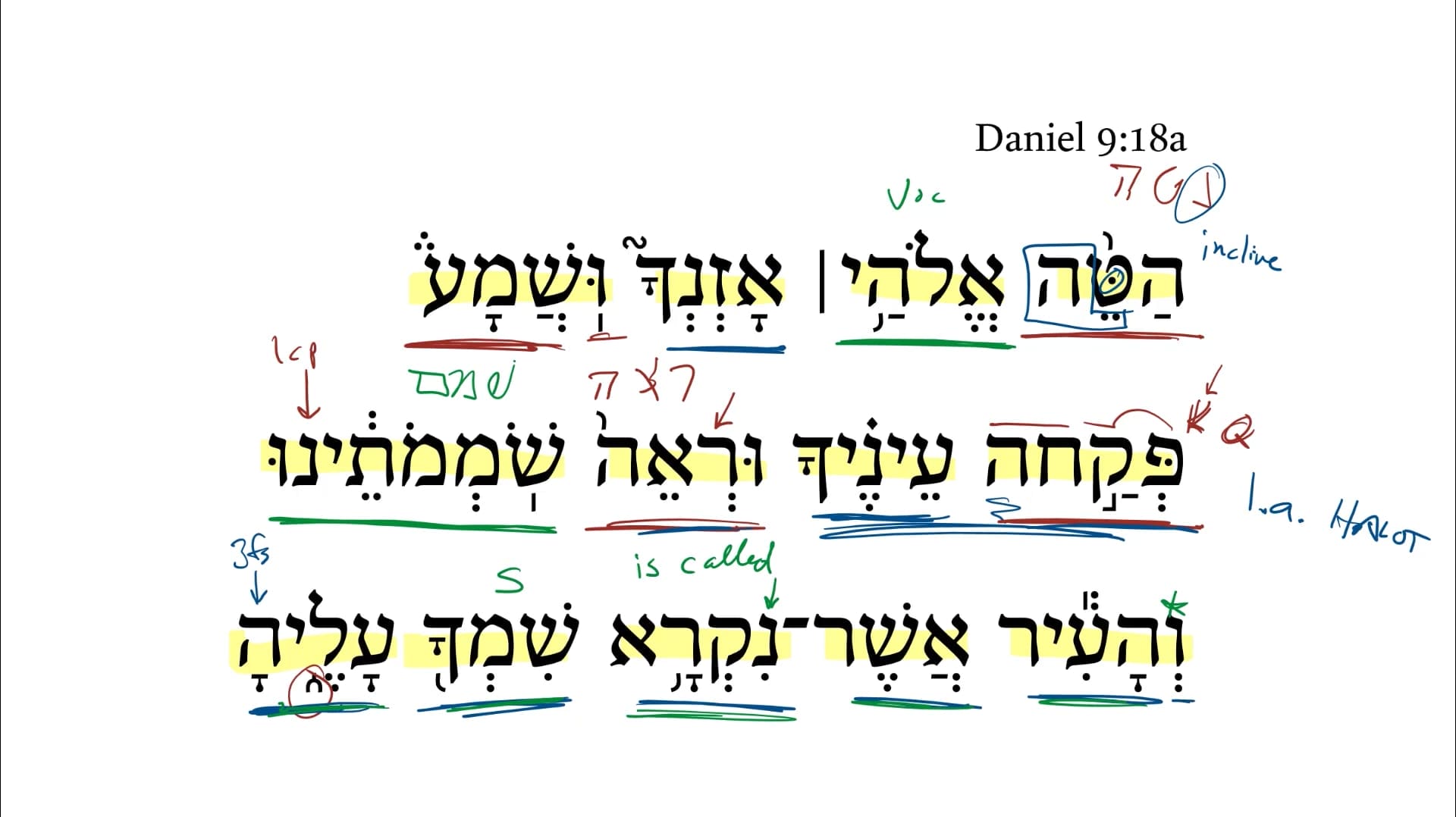 Daniel 9:18a