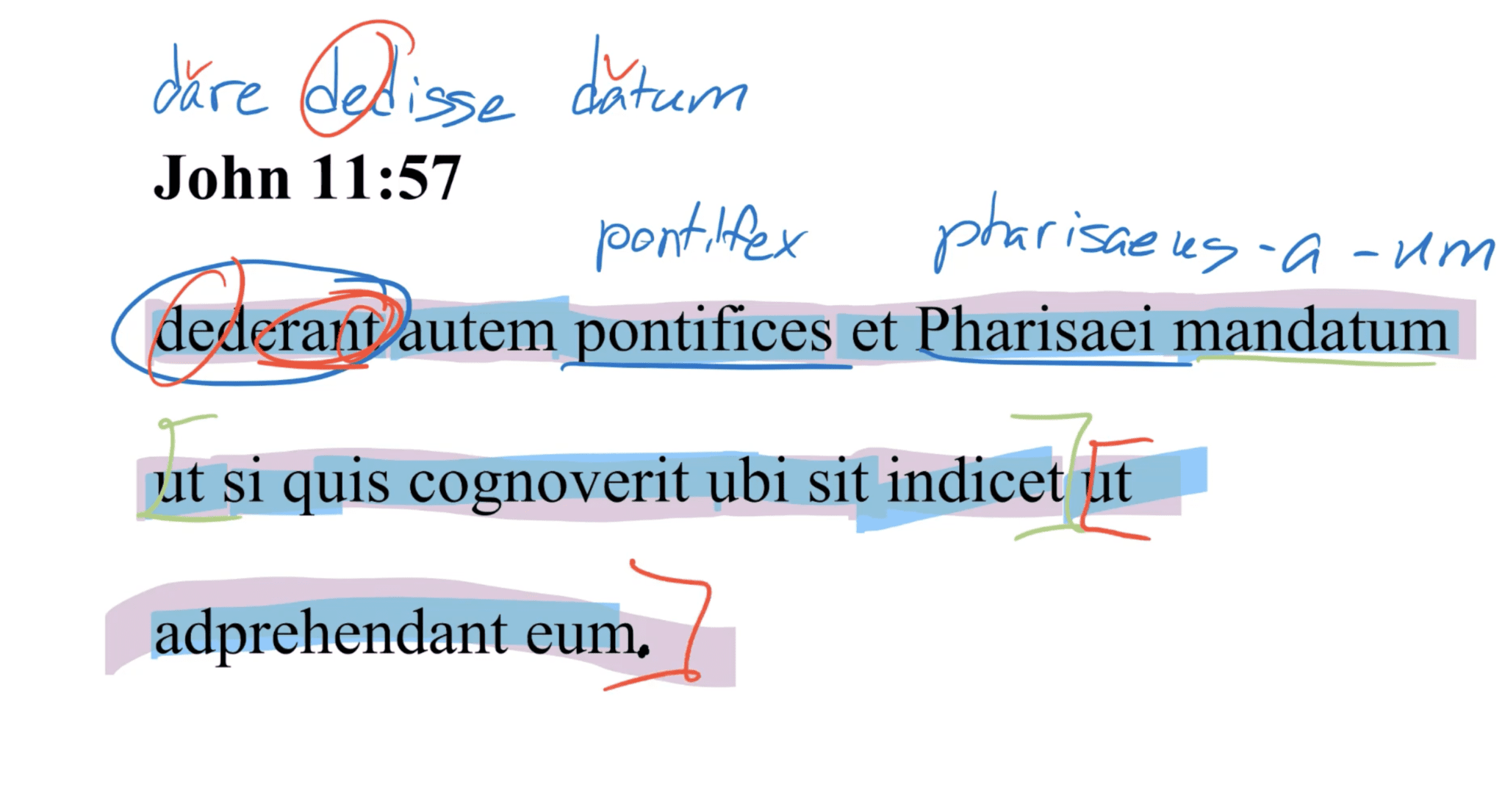 John 11:57 Latin Vulgate