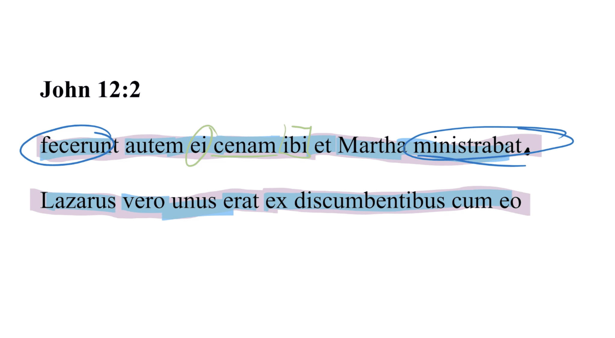 John 12:2 Latin Vulgate