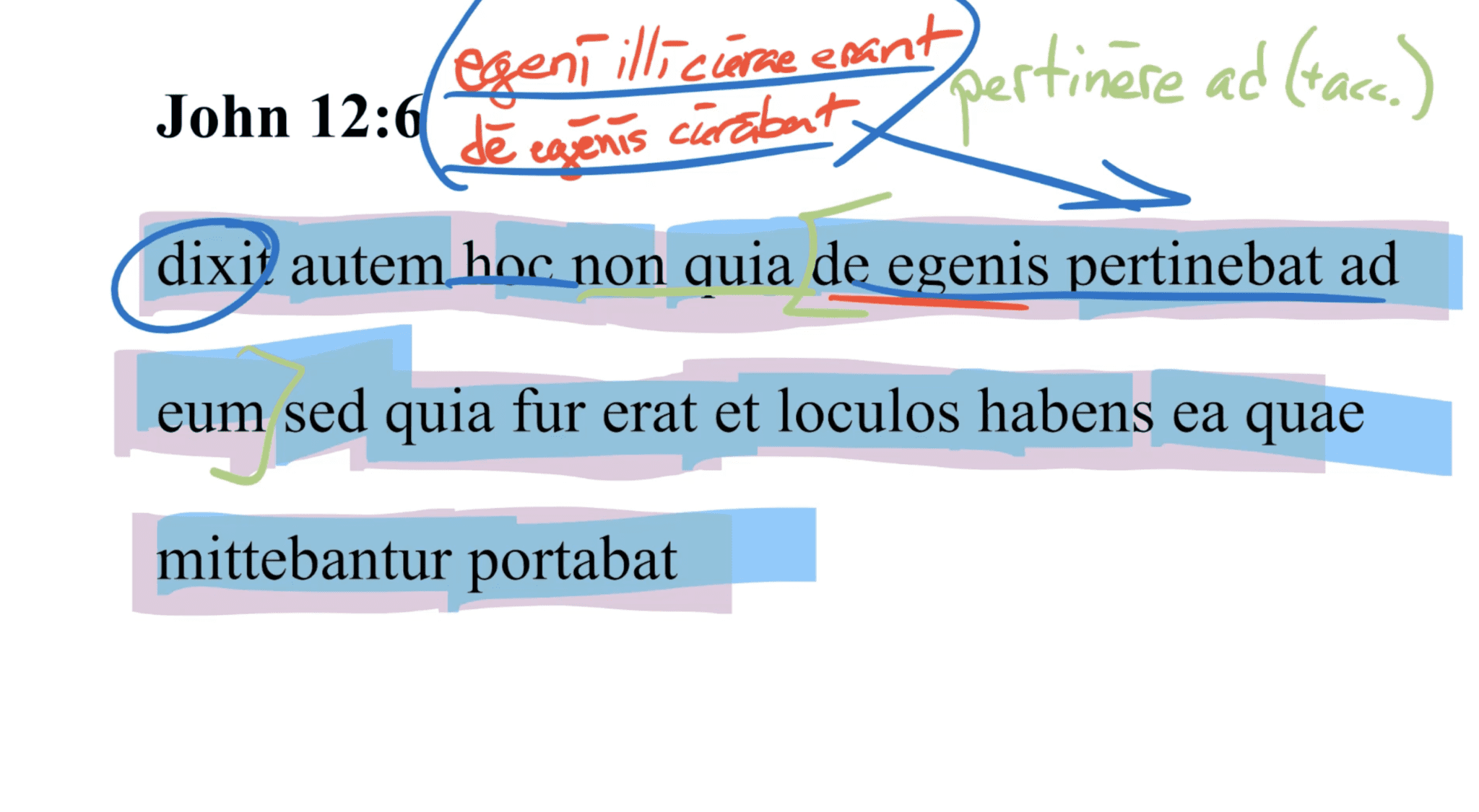 John 12:6 Latin Vulgate