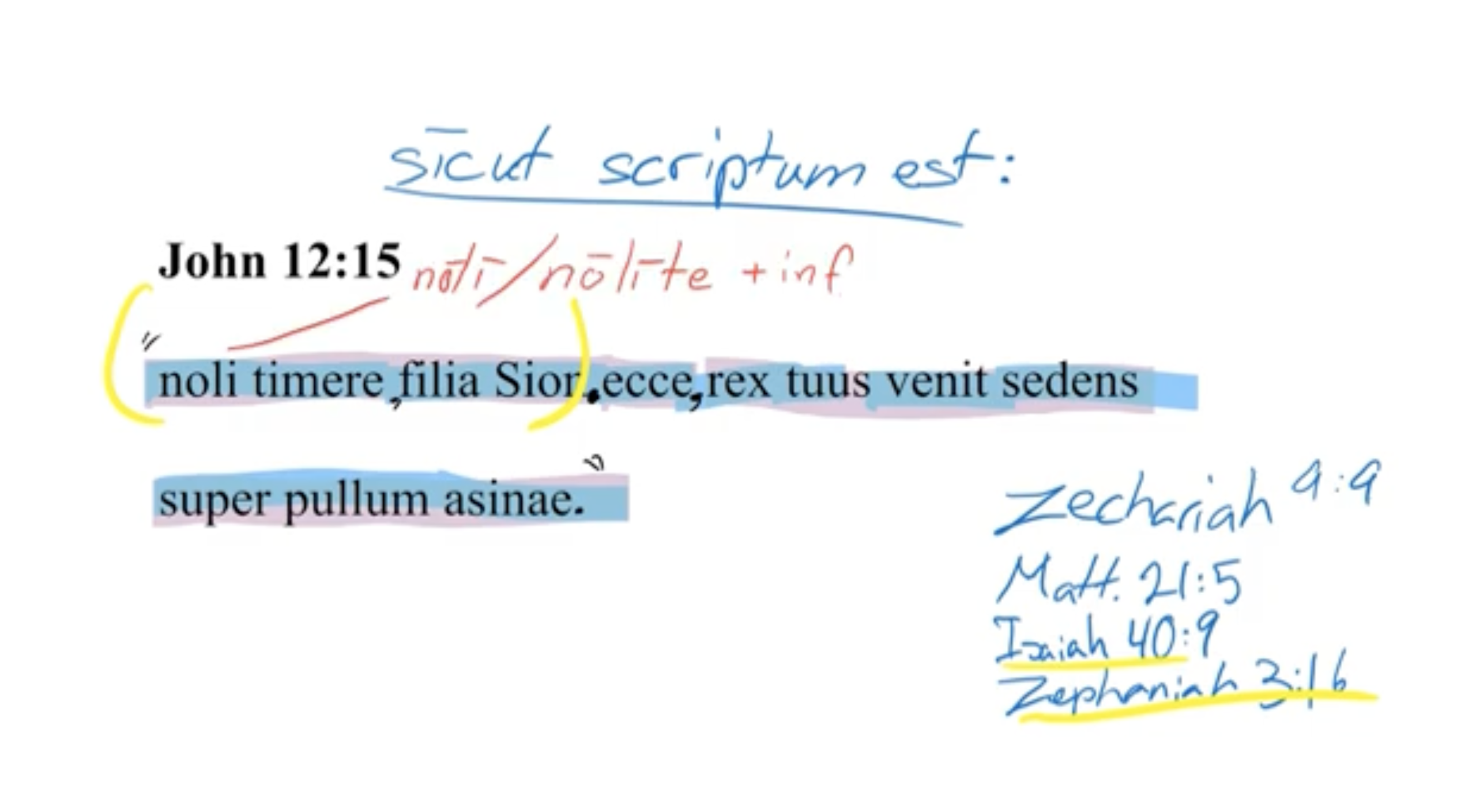 John 12:15 Latin Vulgate