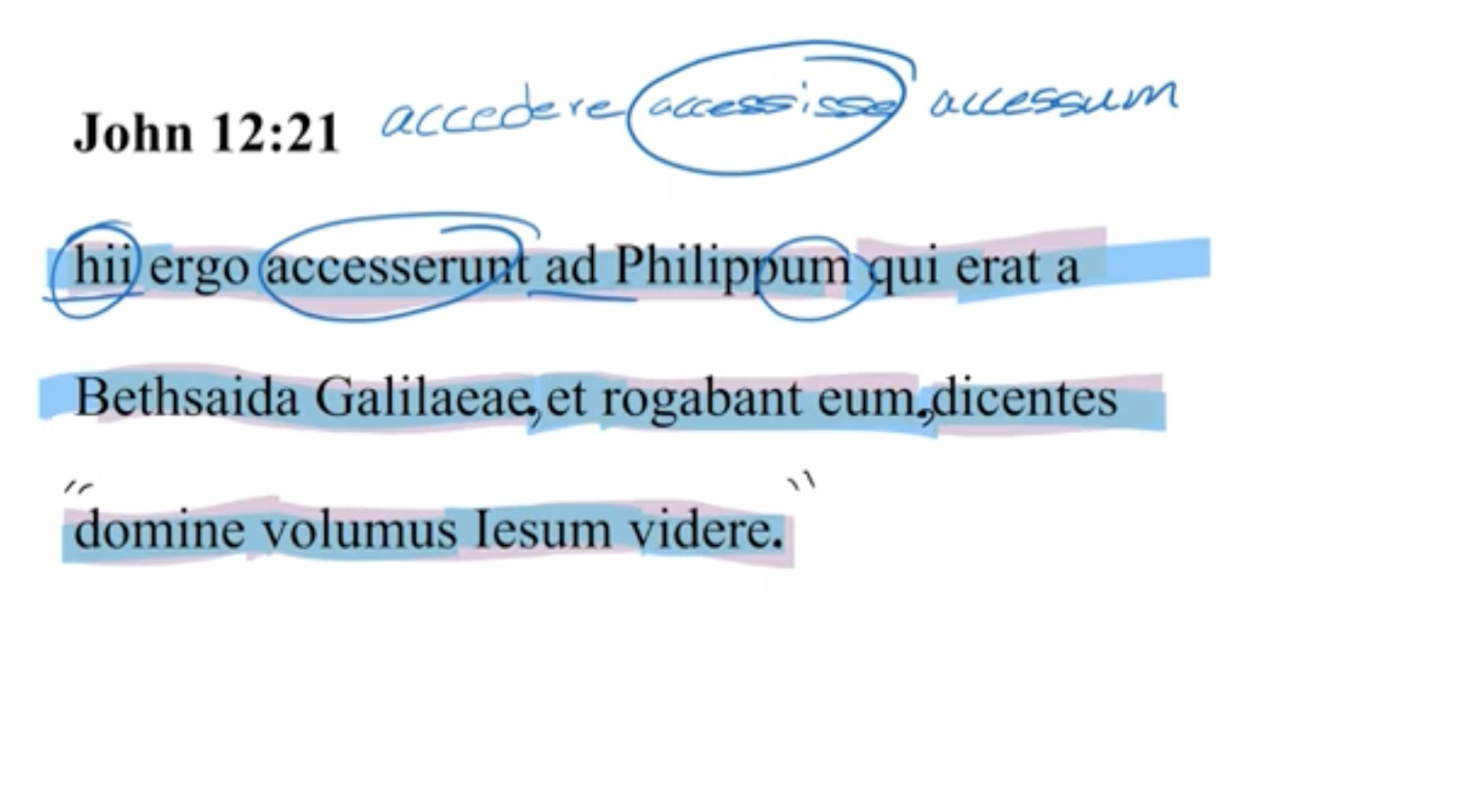 John 12:21 Latin Vulgate