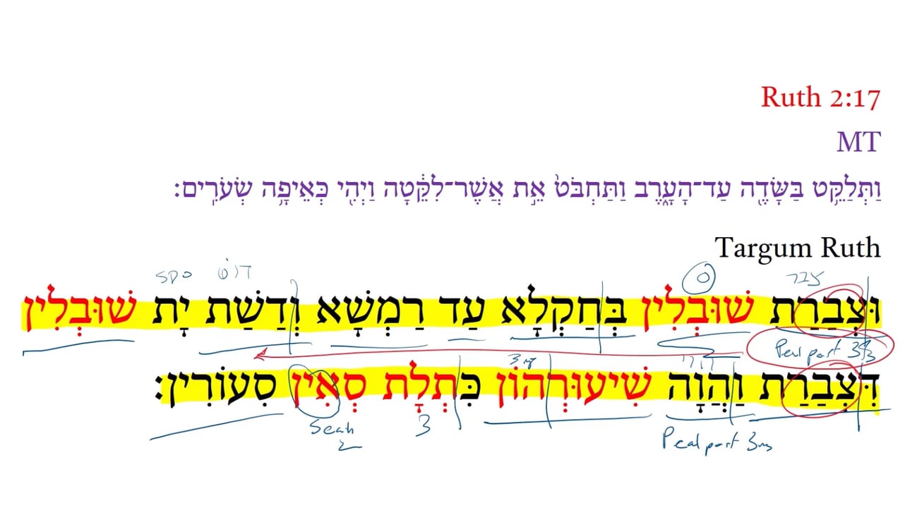 TR Ruth 2:17a