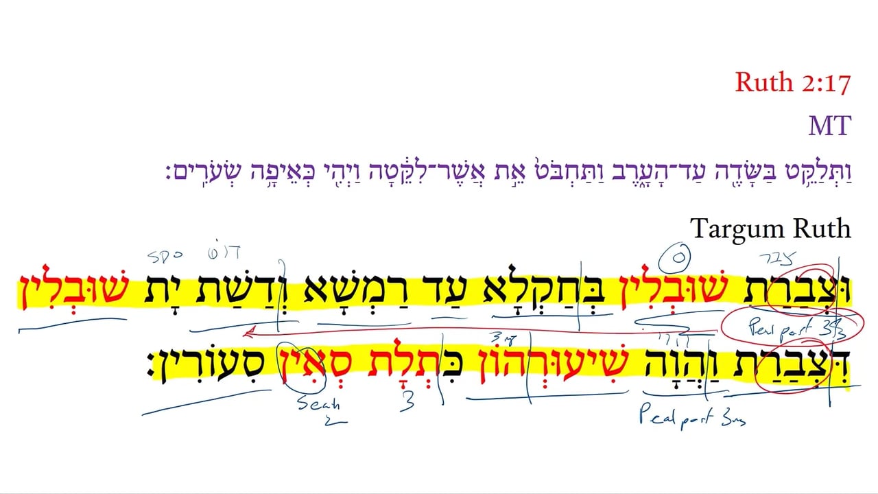 TR Ruth 2:17b