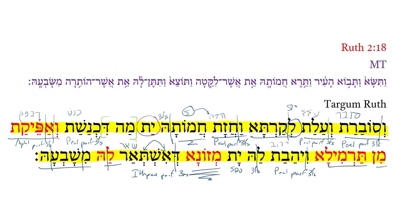 TR Ruth 2:18b
