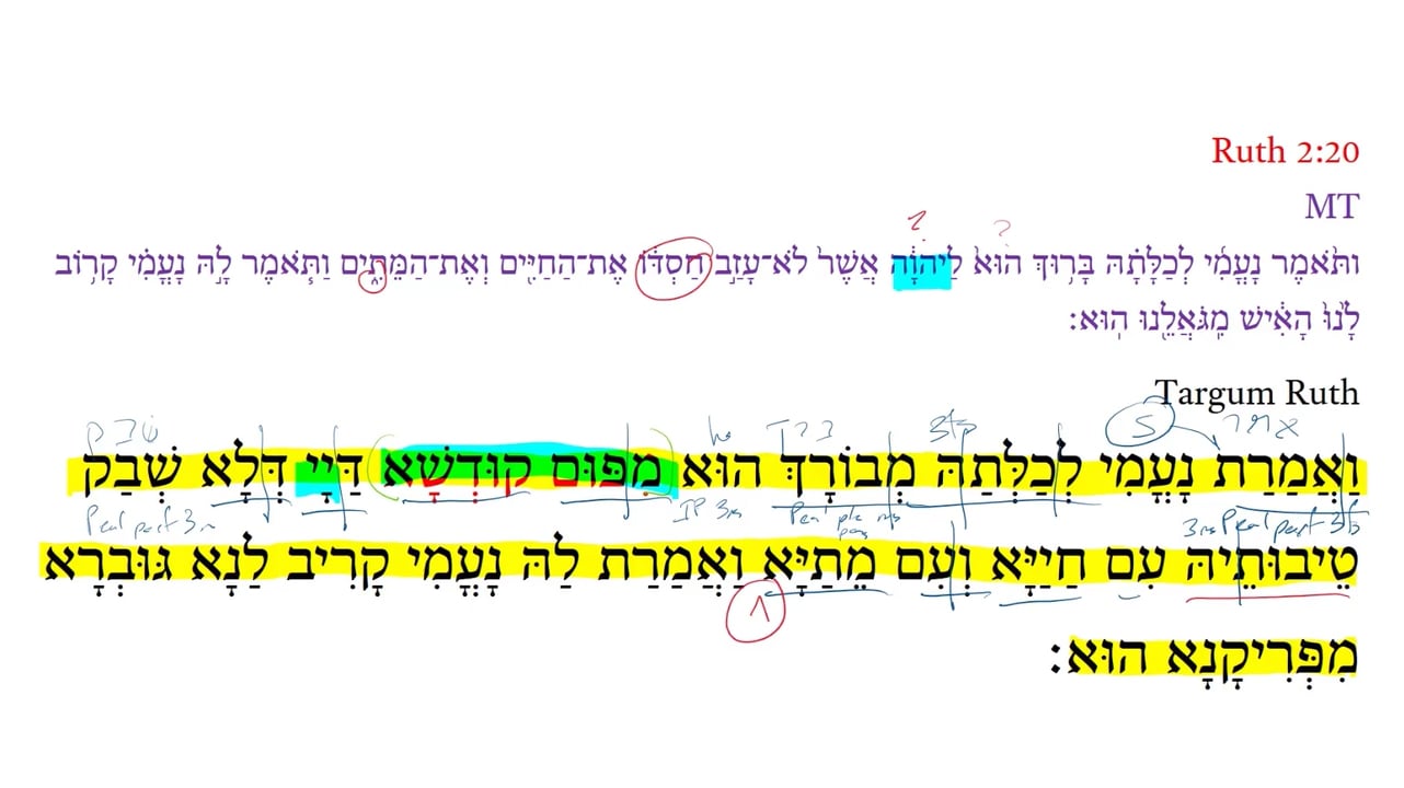 TR Ruth 2:20a