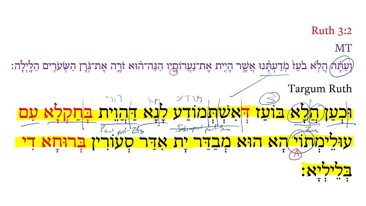 TR Ruth 3:2a