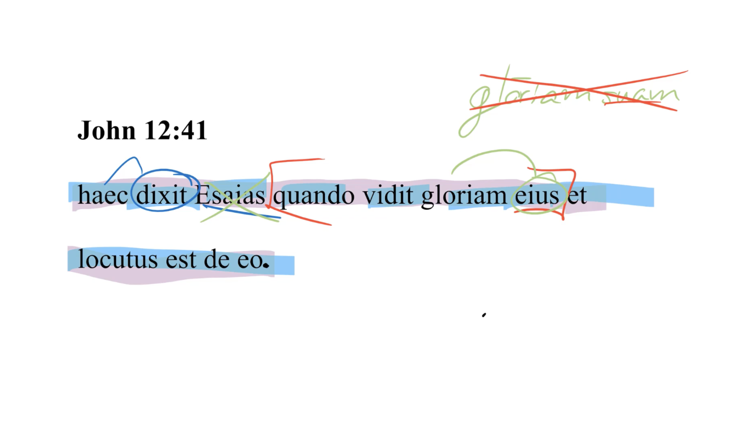 John 12:41 Latin Vulgate
