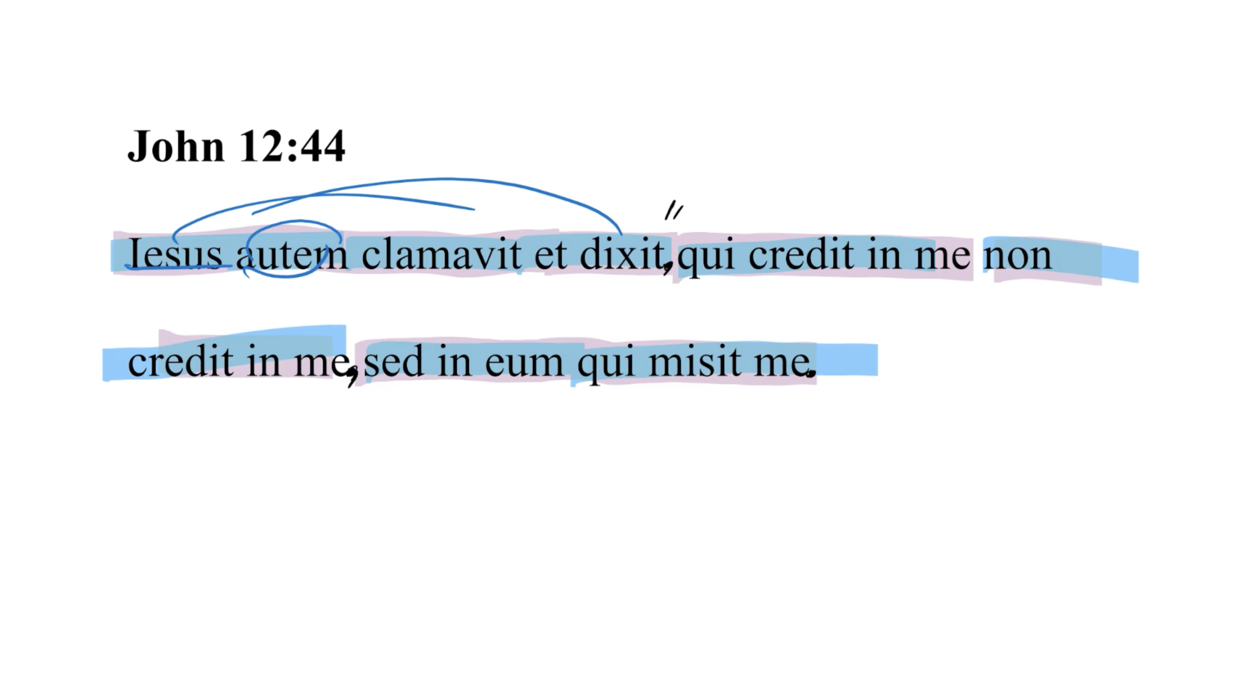 John 12:44 Latin Vulgate