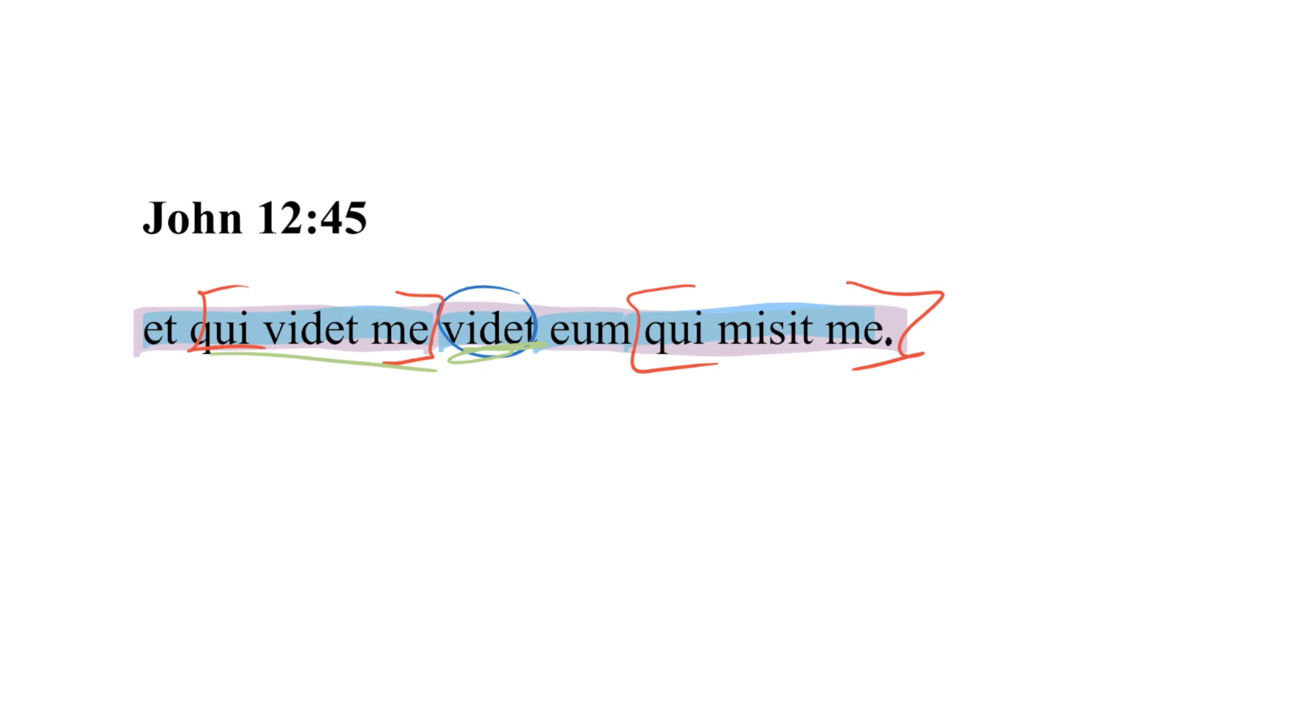 John 12:45 Latin Vulgate