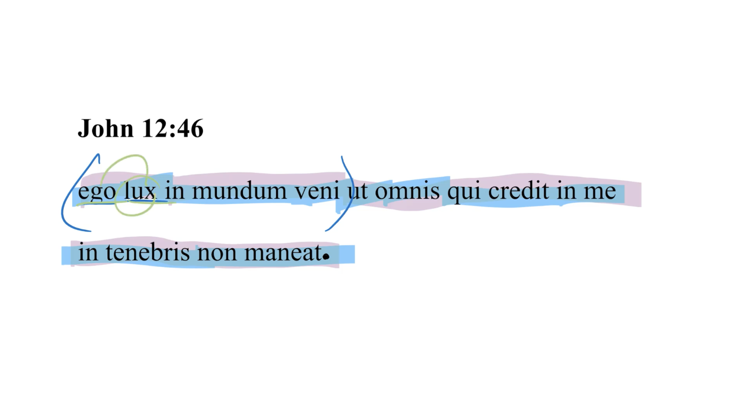 John 12:46 Latin Vulgate