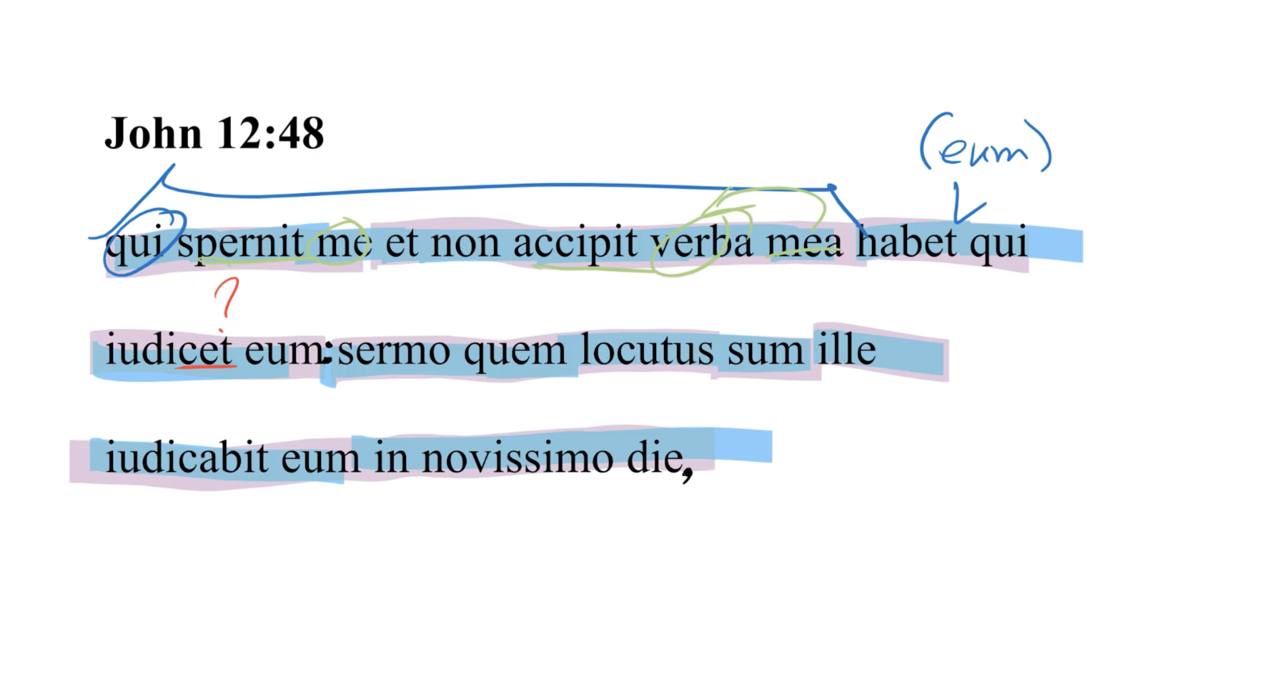 John 12:48 Latin Vulgate