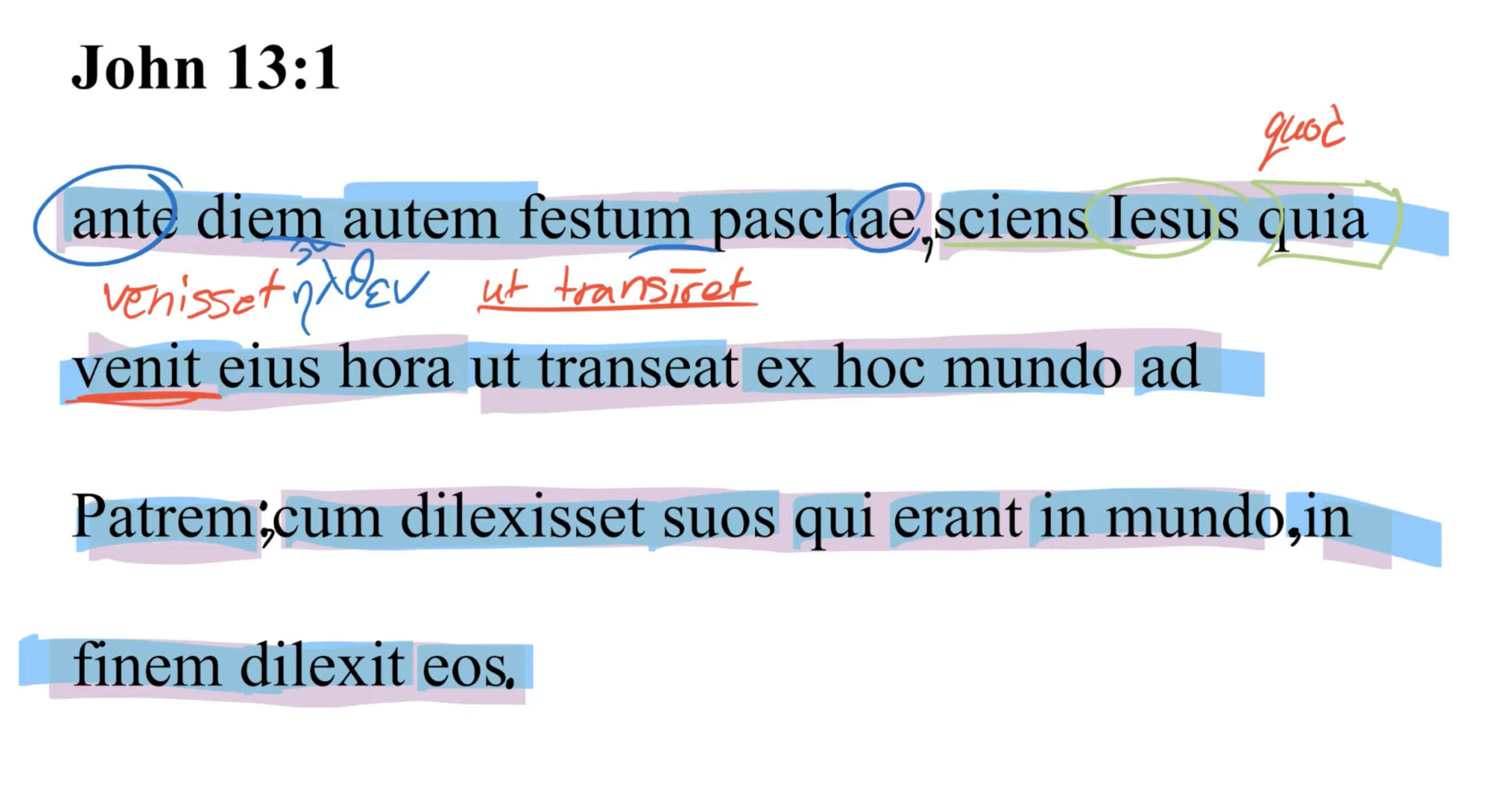 John 13:1 Latin Vulgate