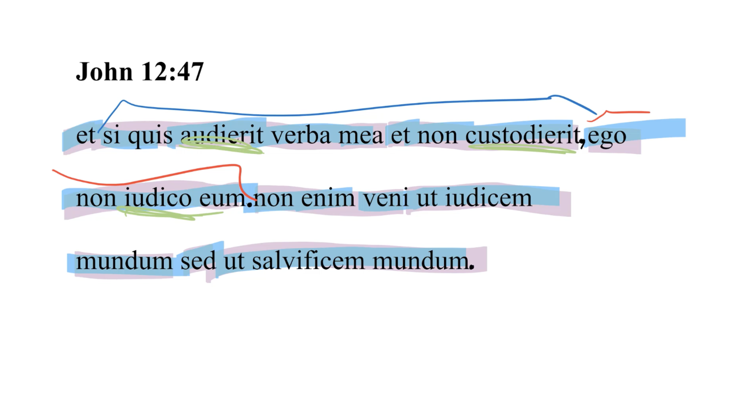 John 12:47 Latin Vulgate