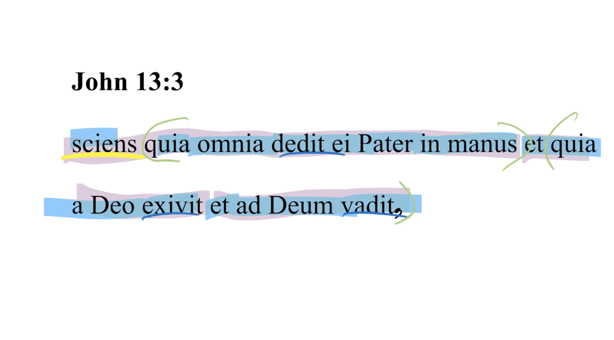 John 13:3 Latin Vulgate