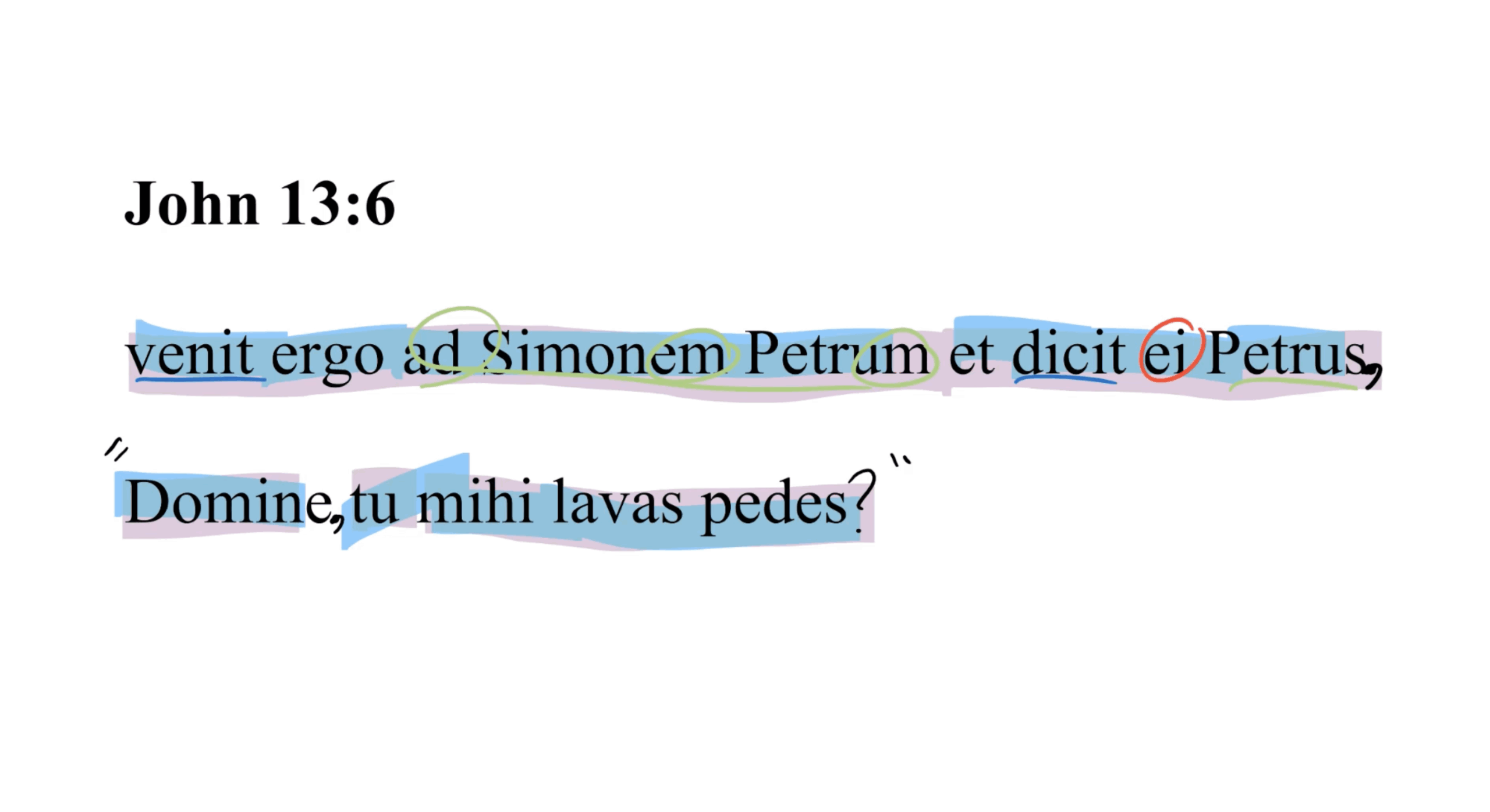 John 13:6 Latin Vulgate