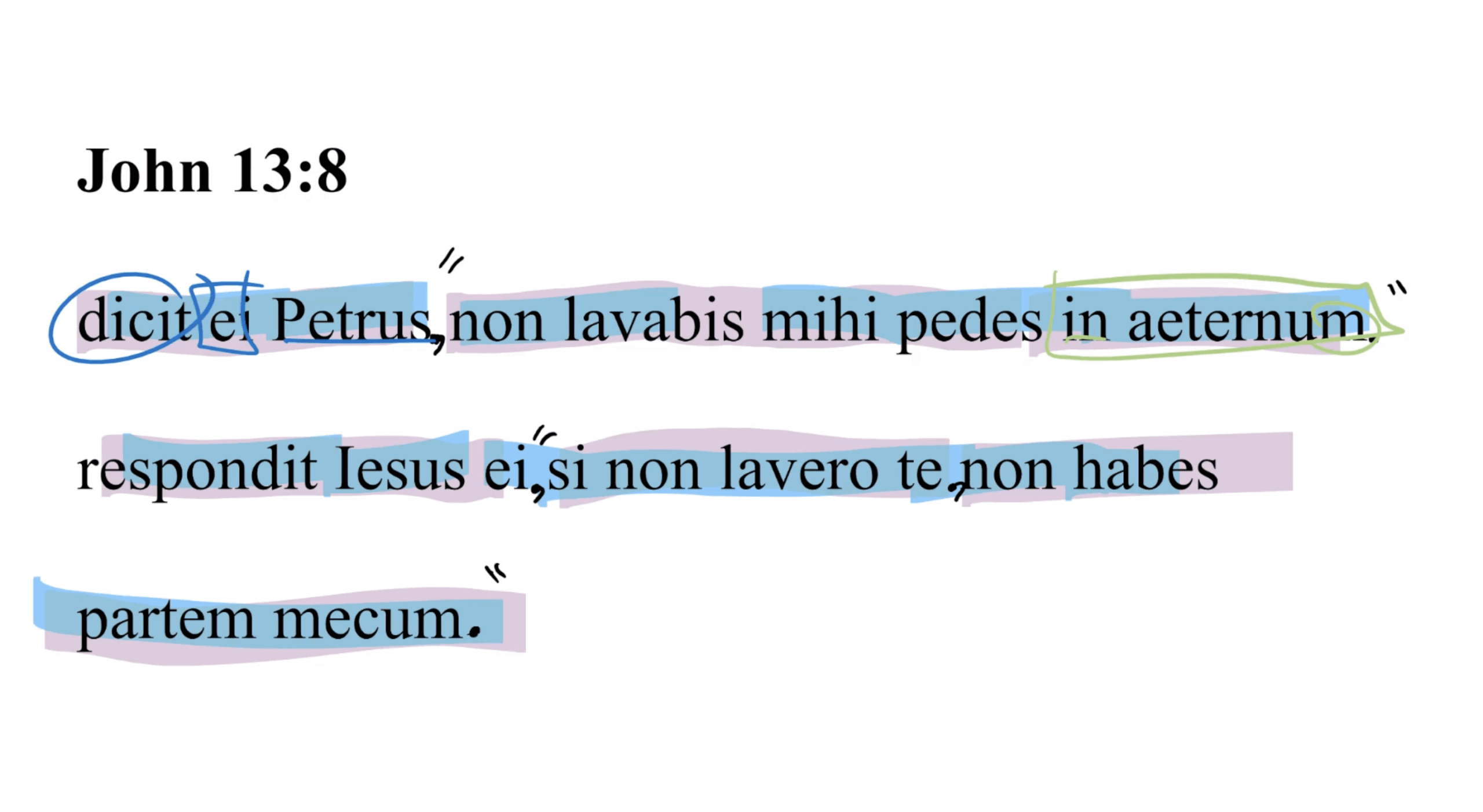 John 13:8 Latin Vulgate