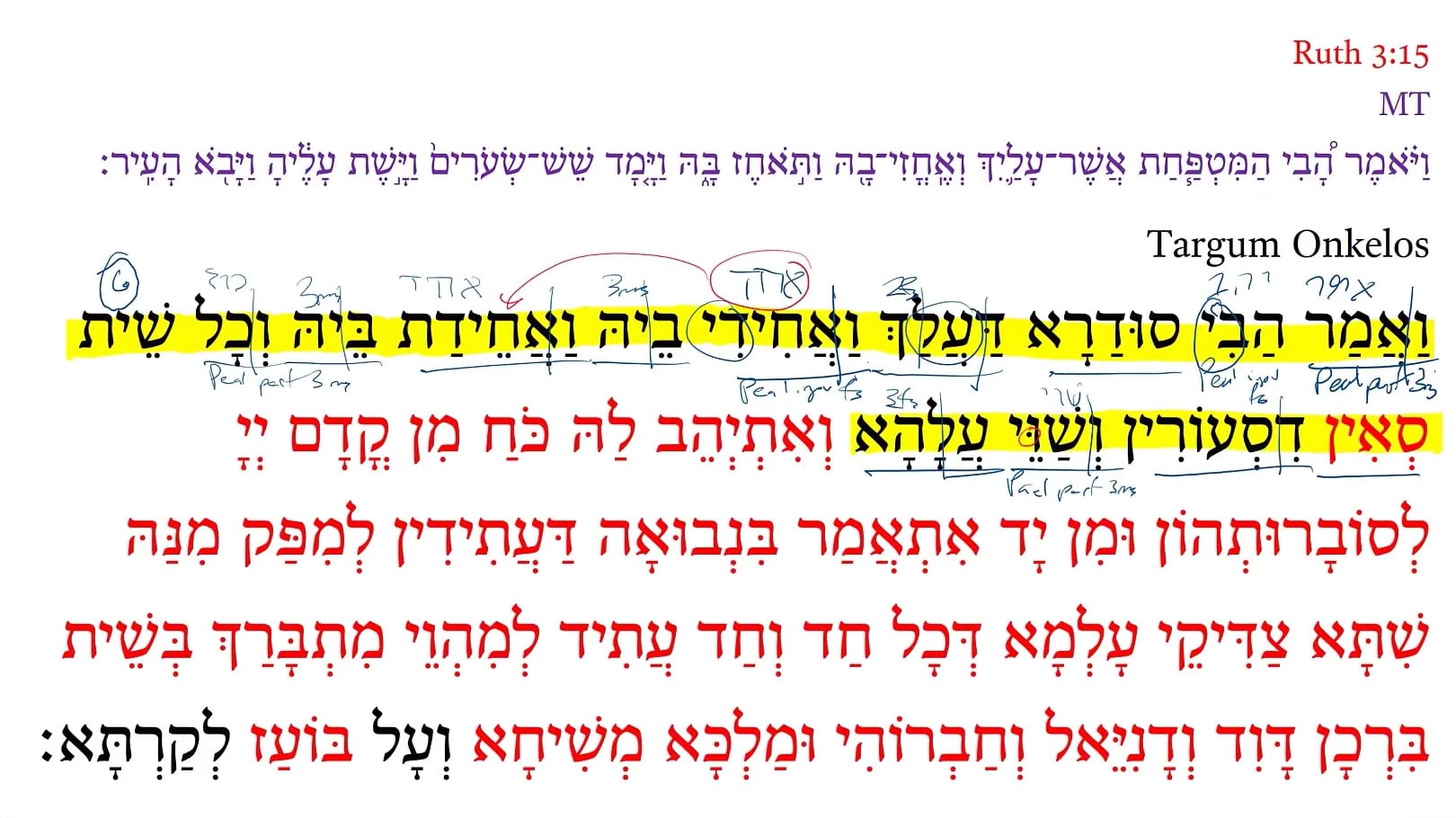 TR Ruth 3:15b