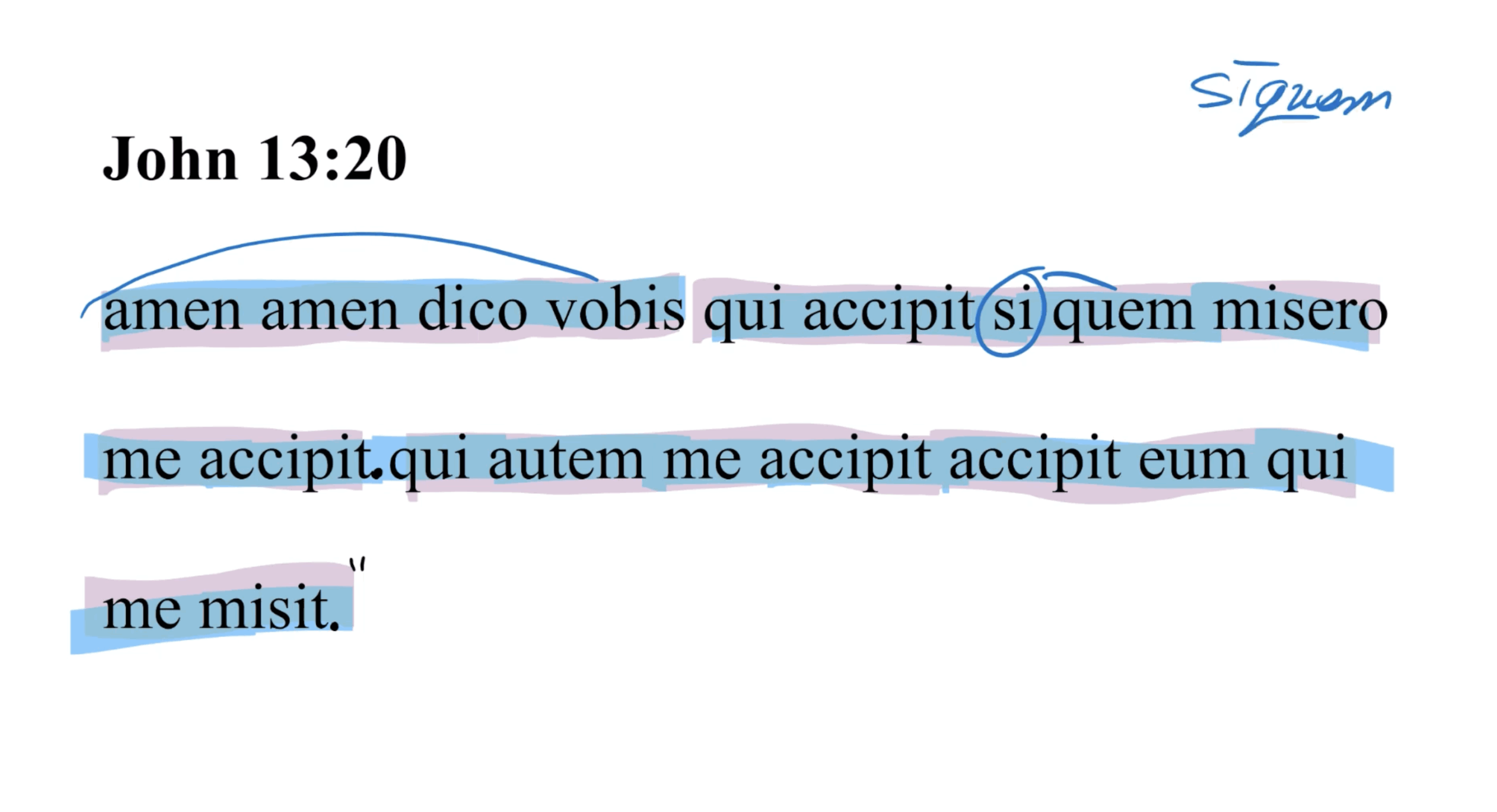 John 13:20 Latin Vulgate