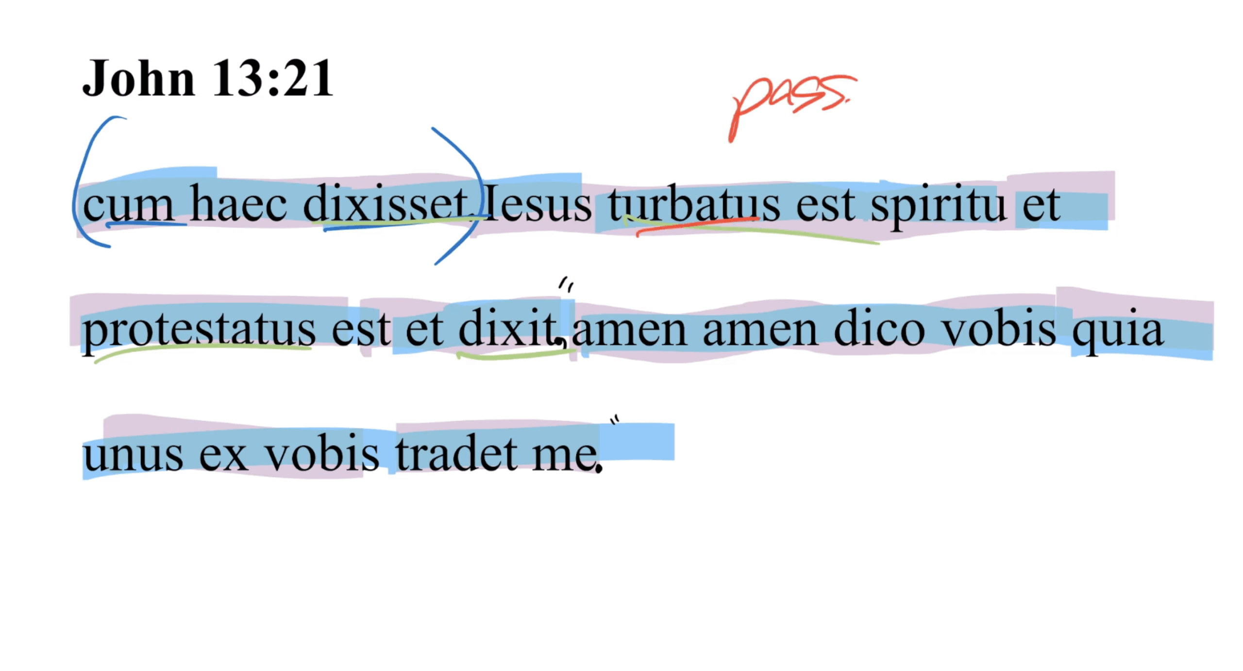 John 13:21 Latin Vulgate