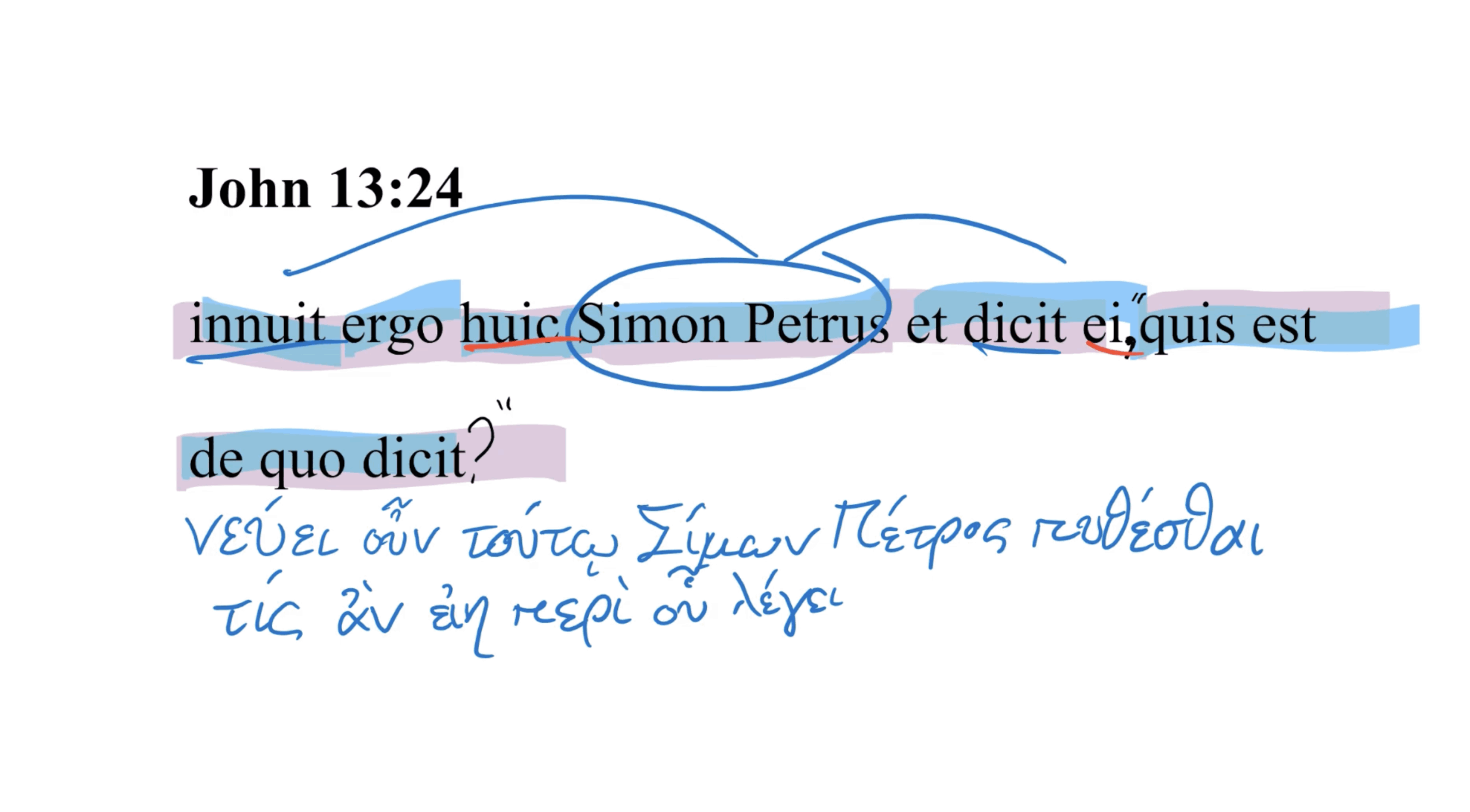 John 13:24 Latin Vulgate