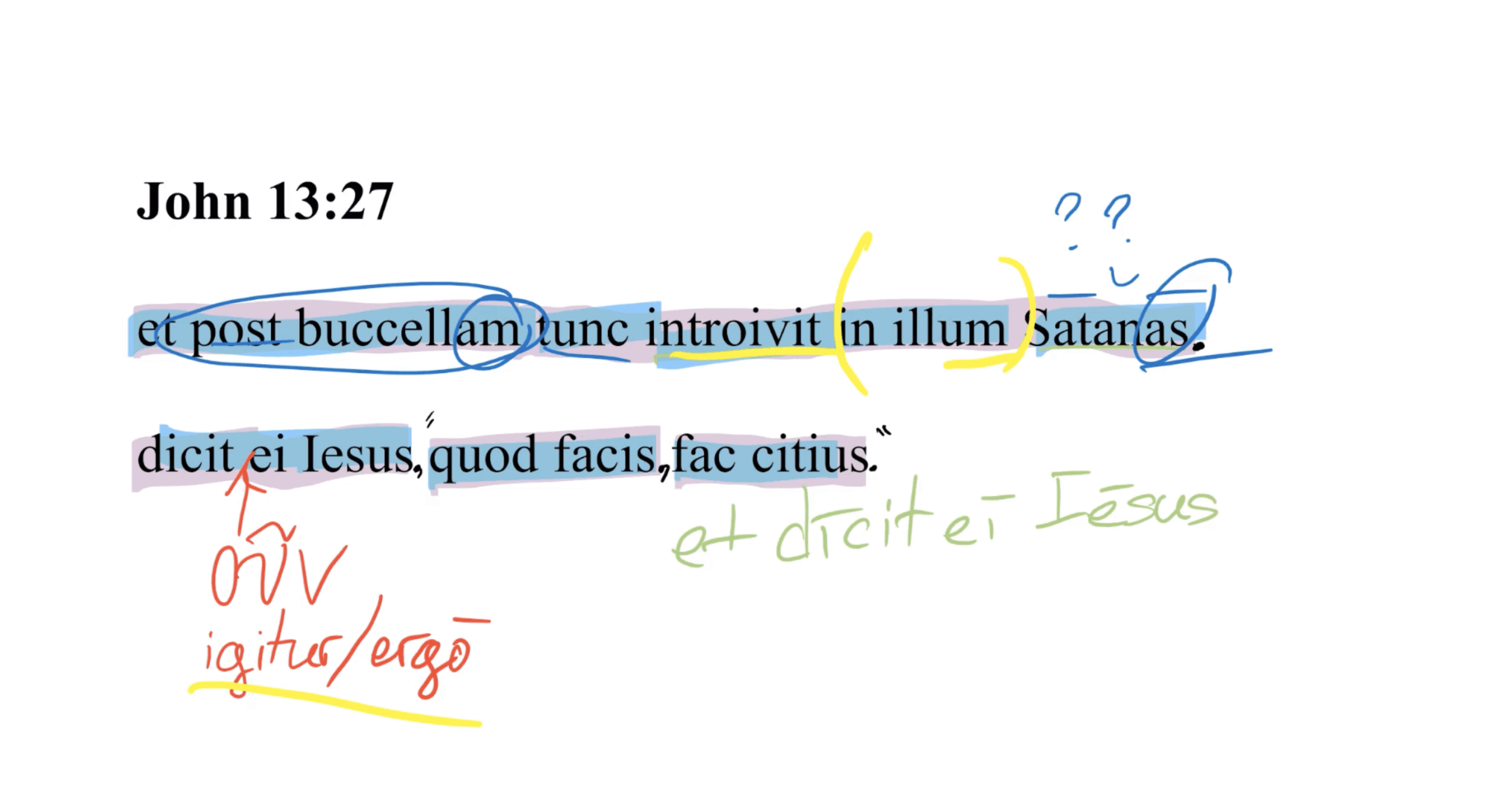 John 13:27 Latin Vulgate