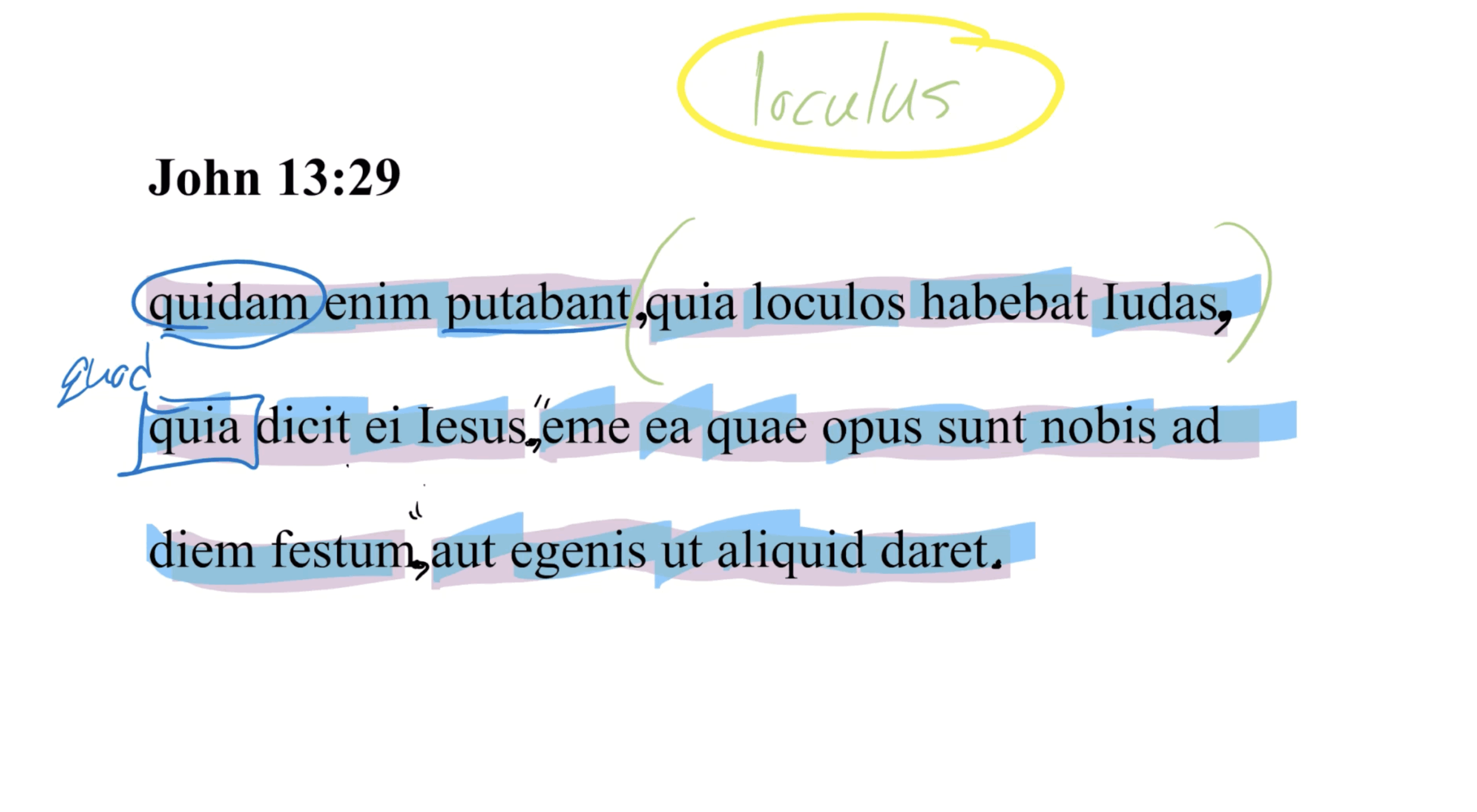 John 13:29 Latin Vulgate