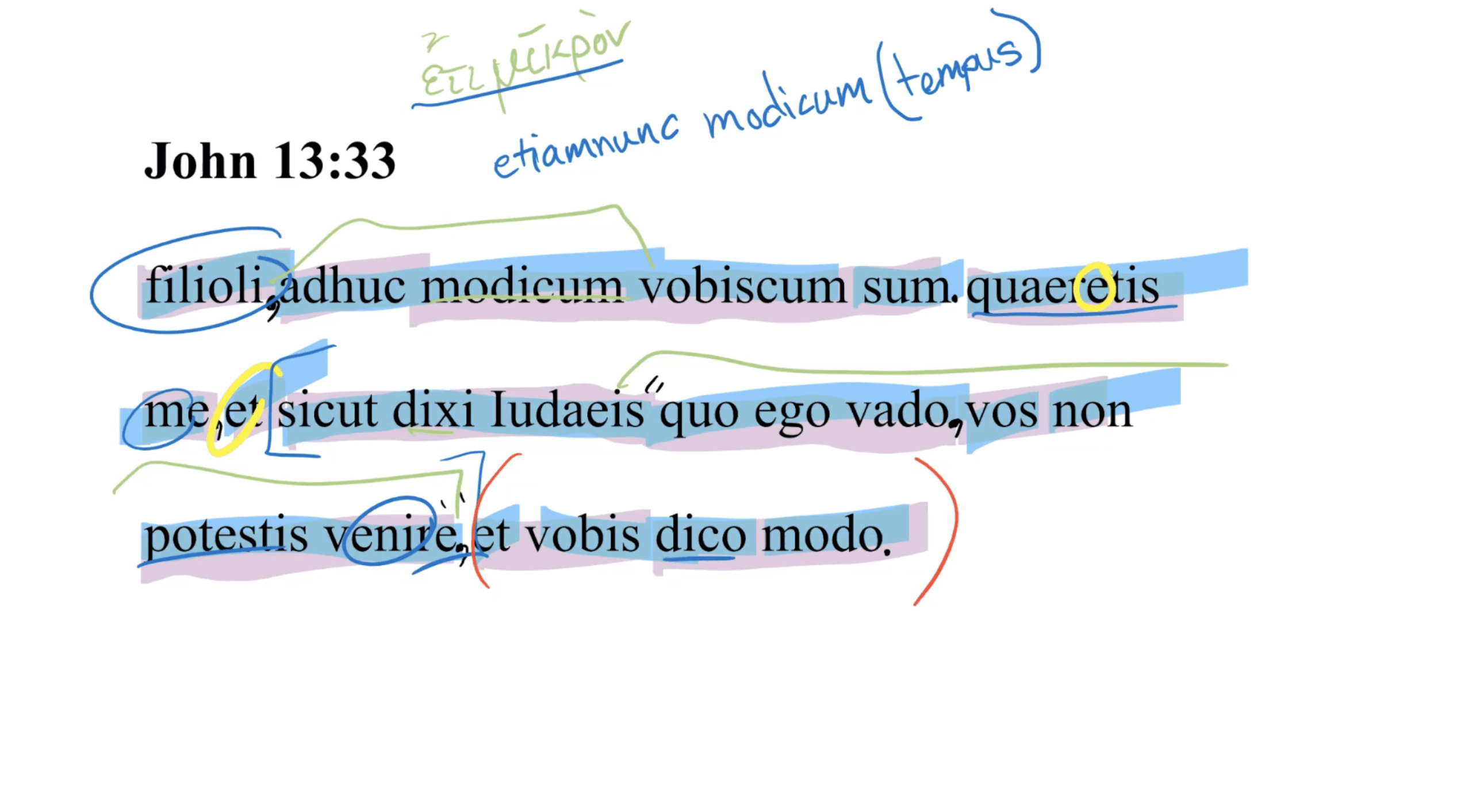John 13:33 Latin Vulgate